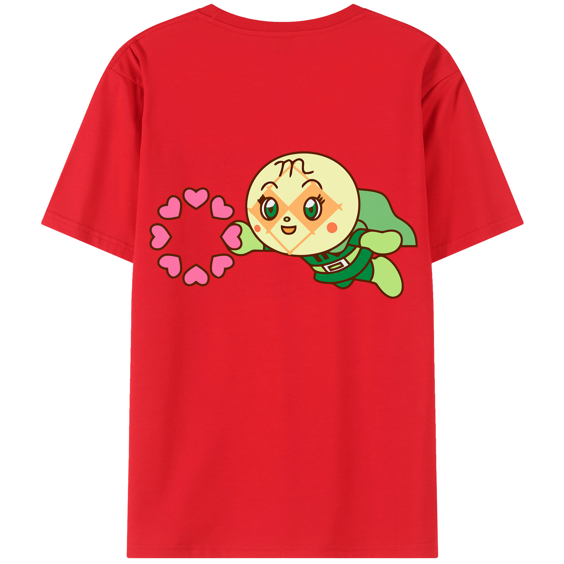（画像用） アンパンマン Anpanman 綿100％ メンズ半袖Tシャツ（バックプリント） 通気性