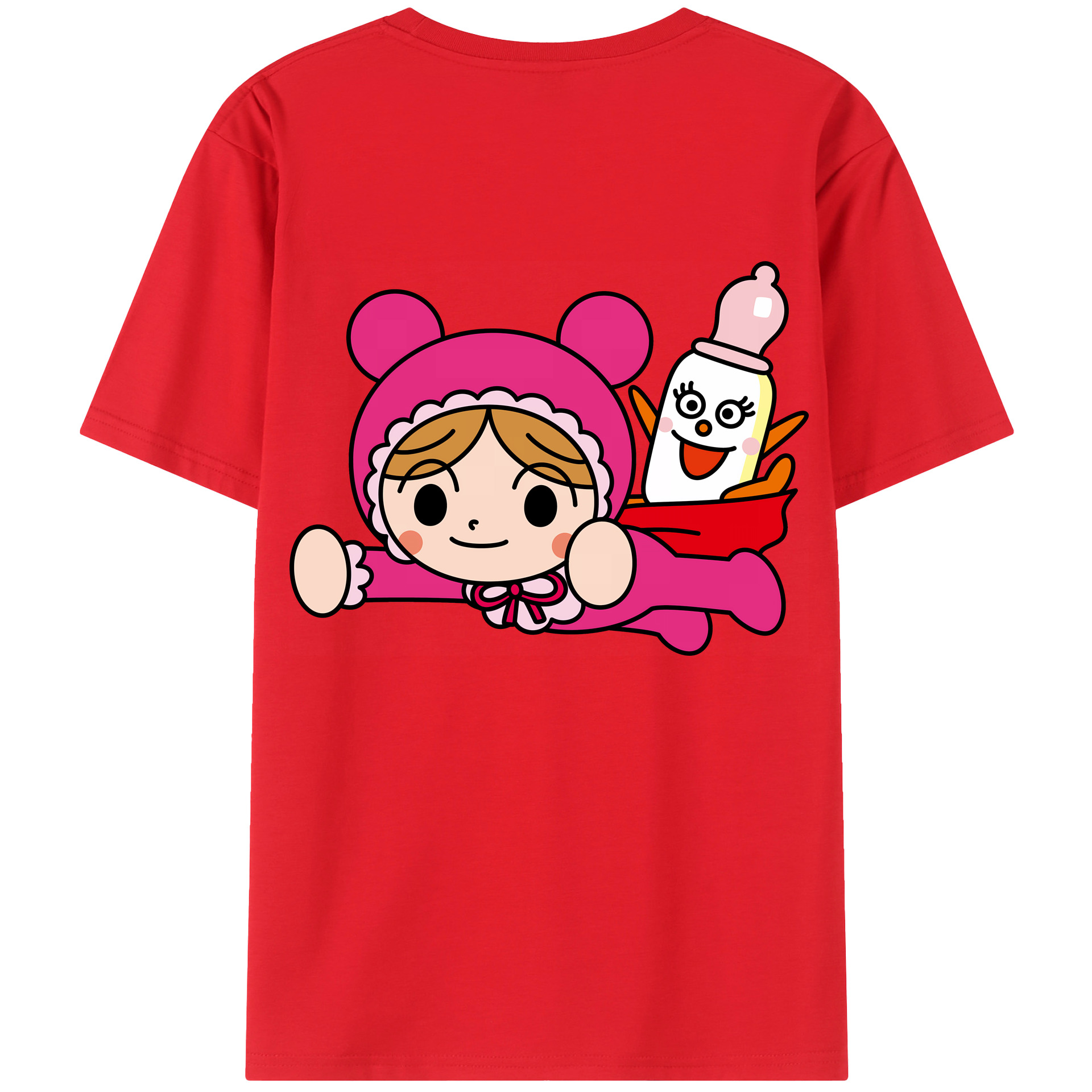 （画像用） アンパンマン Anpanman 綿100％ メンズ半袖Tシャツ（バックプリント） 通気性