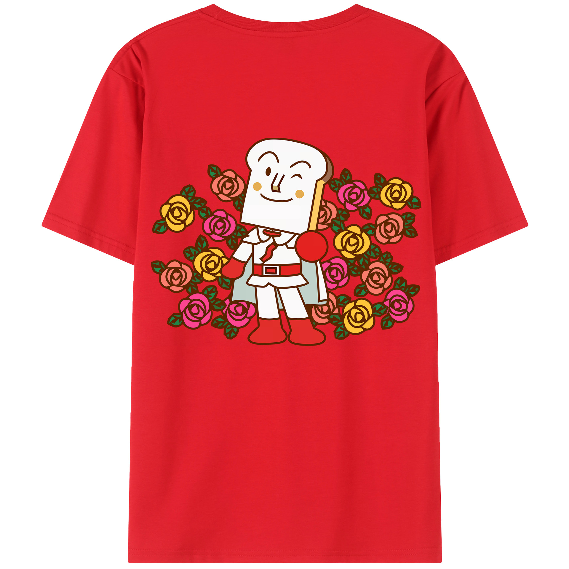 （画像用） アンパンマン Anpanman 綿100％ メンズ半袖Tシャツ（バックプリント） 通気性