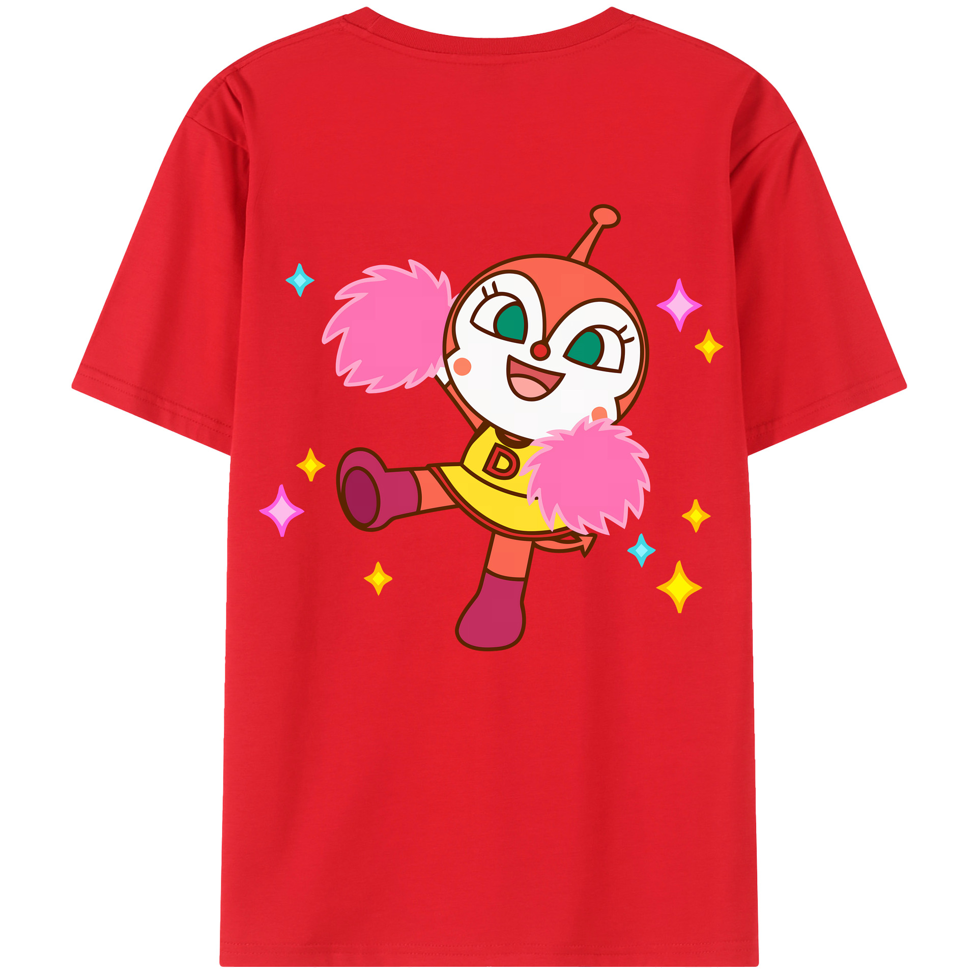 （画像用） アンパンマン Anpanman 綿100％ メンズ半袖Tシャツ（バックプリント） 通気性