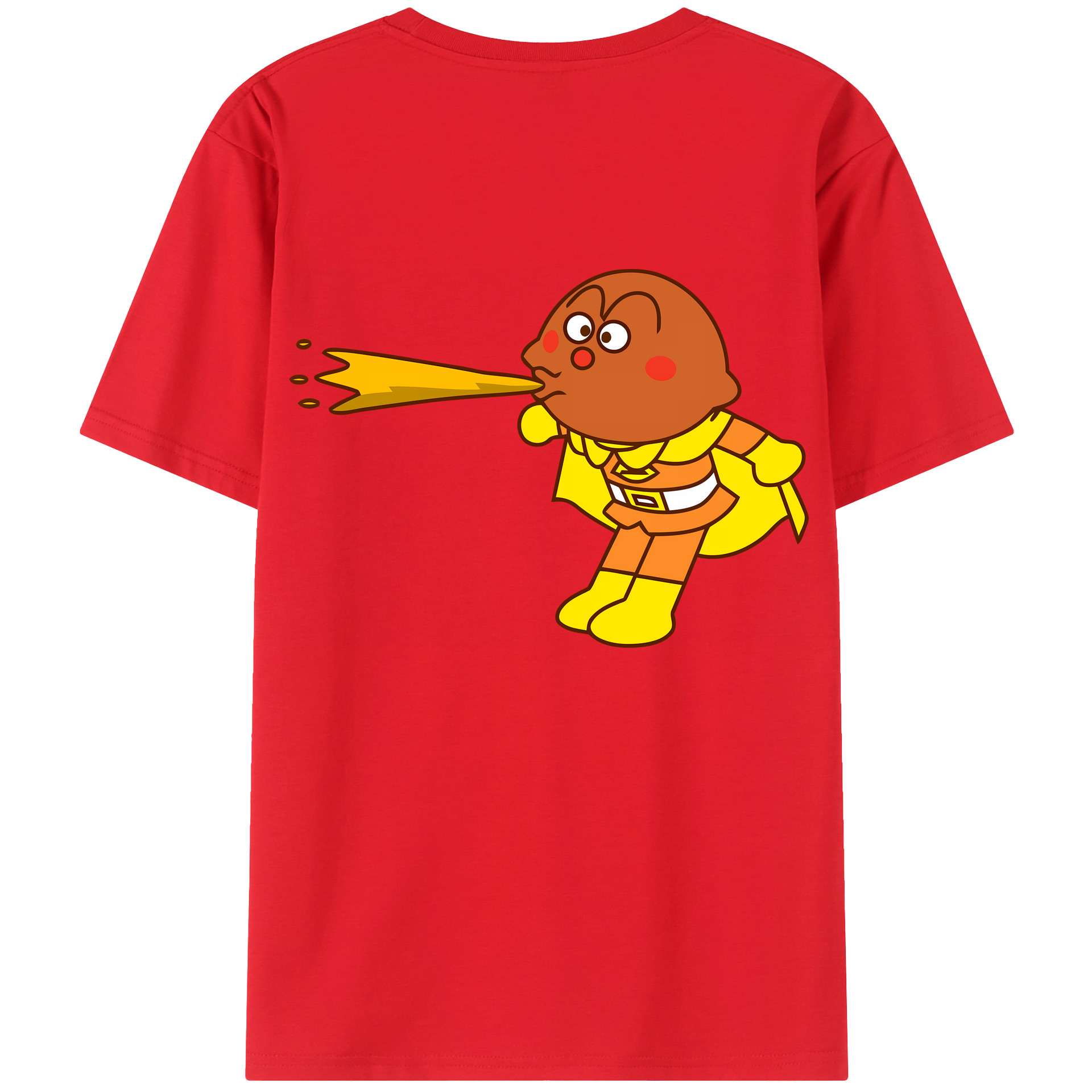 （画像用） アンパンマン Anpanman 綿100％ メンズ半袖Tシャツ（バックプリント） 通気性