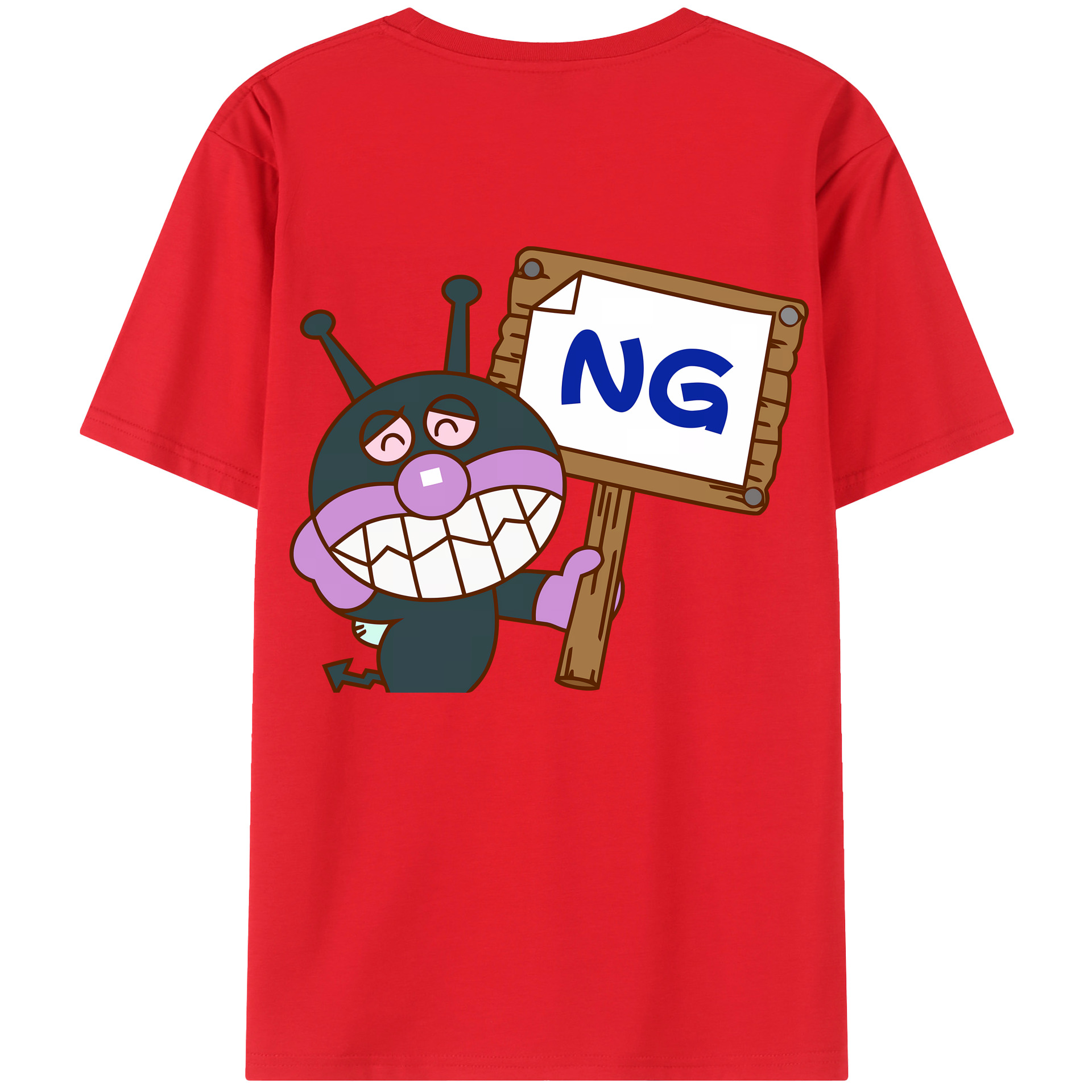 （画像用） アンパンマン Anpanman 綿100％ メンズ半袖Tシャツ（バックプリント） 通気性