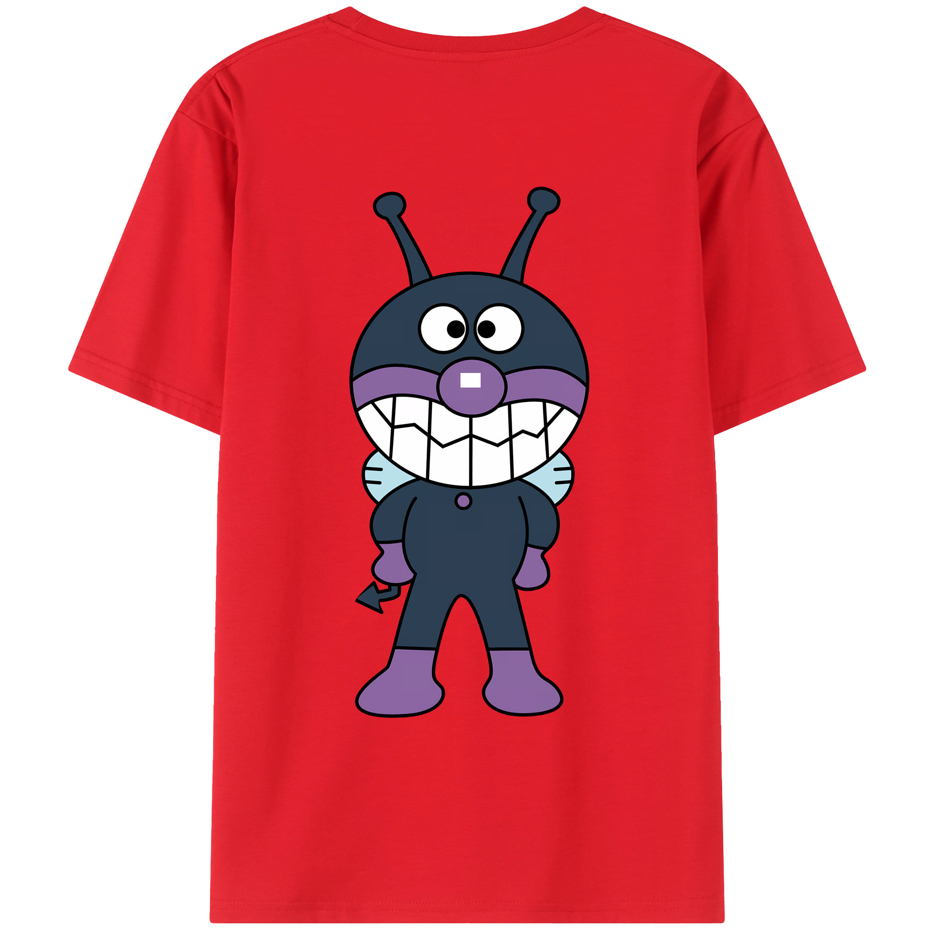 （画像用） アンパンマン Anpanman 綿100％ メンズ半袖Tシャツ（バックプリント） 通気性