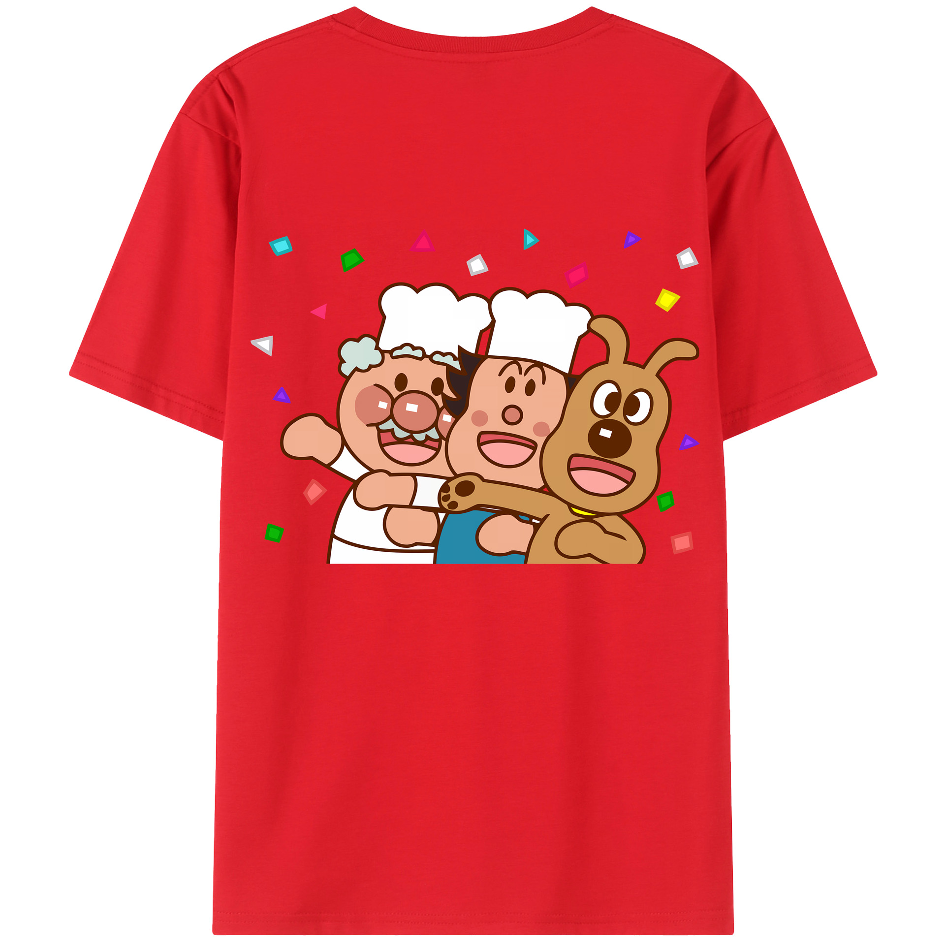 （画像用） アンパンマン Anpanman 綿100％ メンズ半袖Tシャツ（バックプリント） 通気性