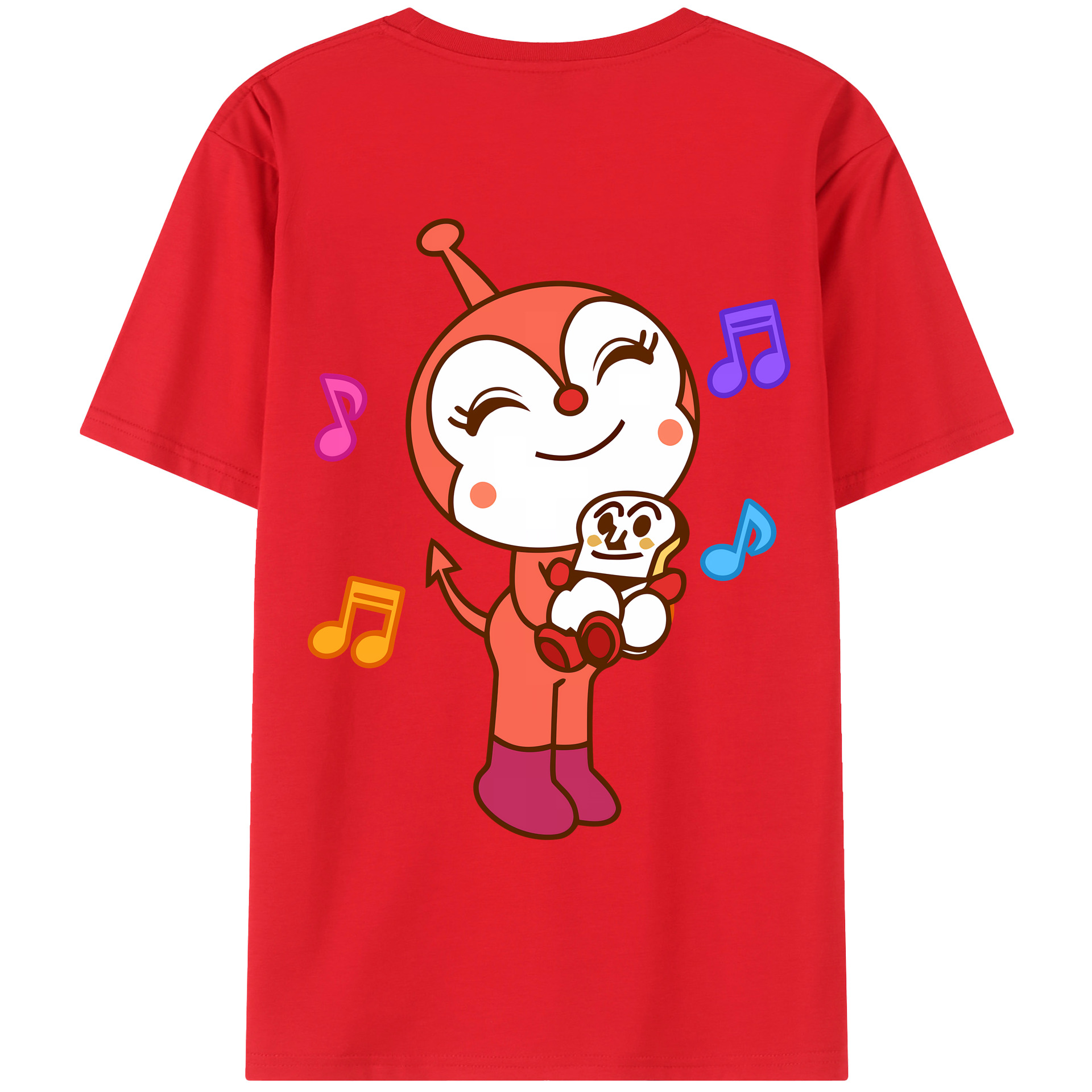 （画像用） アンパンマン Anpanman 綿100％ メンズ半袖Tシャツ（バックプリント） 通気性