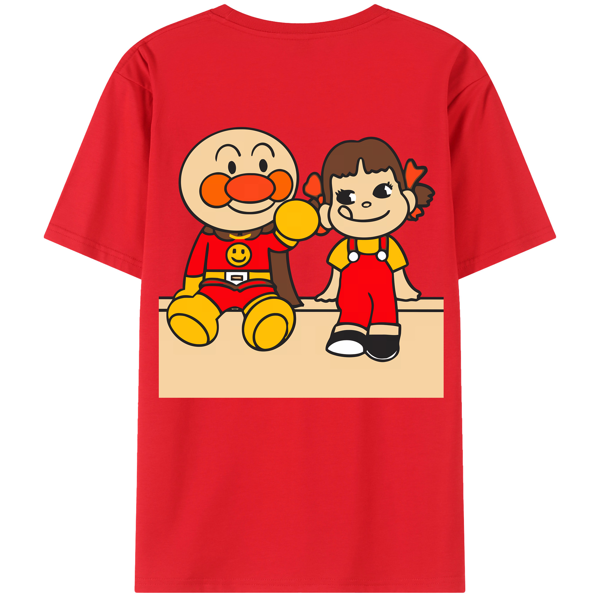 （画像用） アンパンマン Anpanman 綿100％ メンズ半袖Tシャツ（バックプリント） 通気性