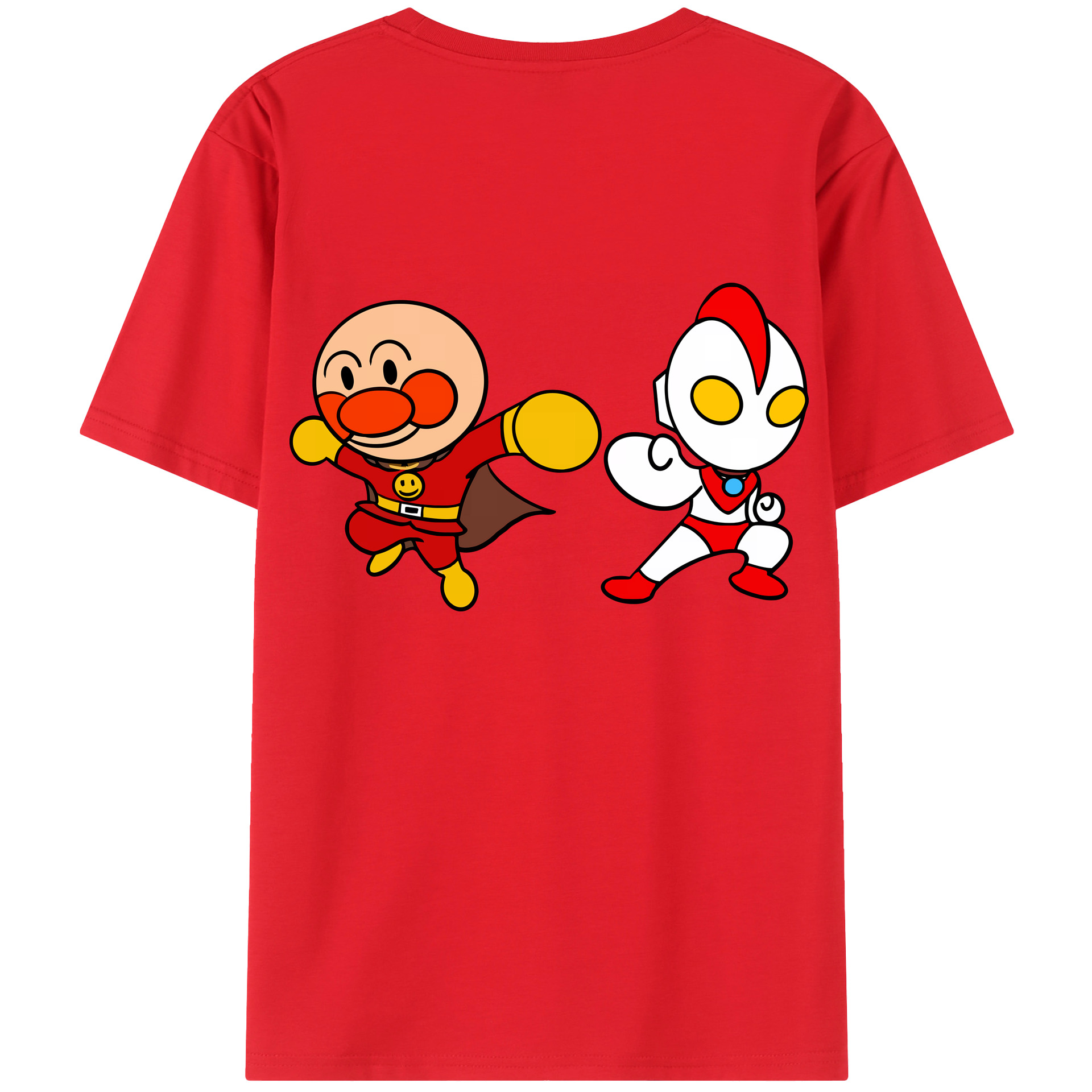 （画像用） アンパンマン Anpanman 綿100％ メンズ半袖Tシャツ（バックプリント） 通気性