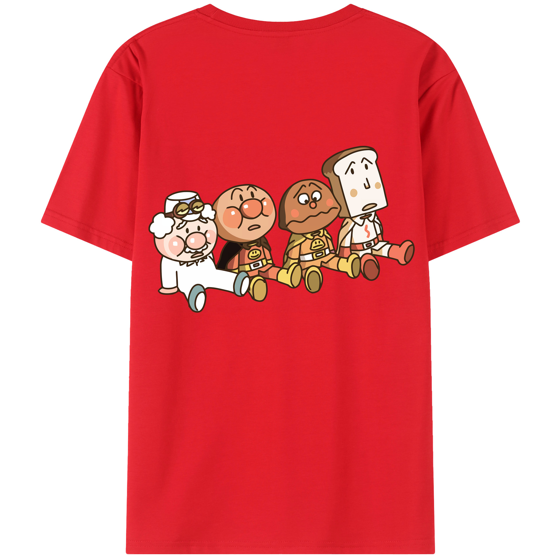 （画像用） アンパンマン Anpanman 綿100％ メンズ半袖Tシャツ（バックプリント） 通気性