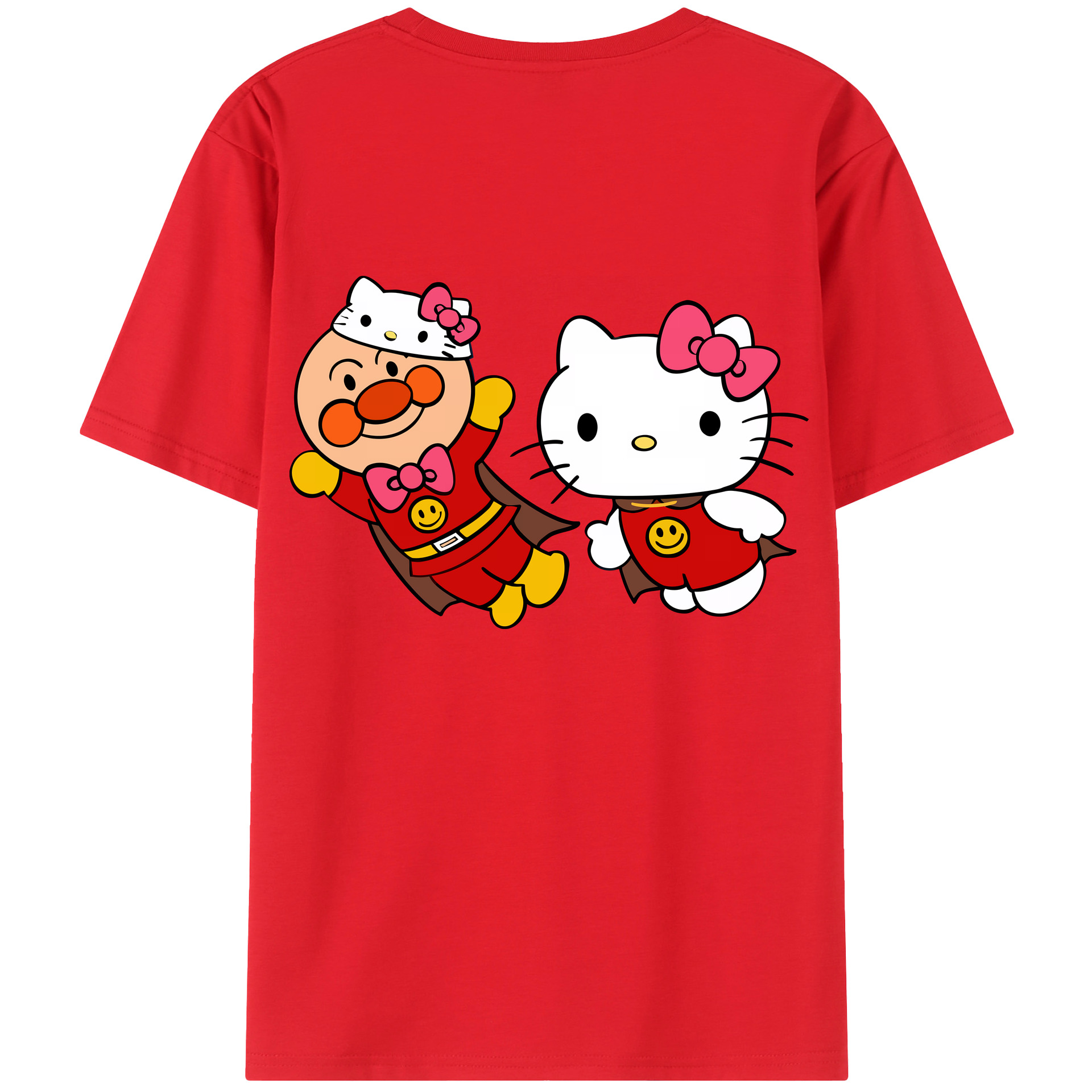 （画像用） アンパンマン Anpanman 綿100％ メンズ半袖Tシャツ（バックプリント） 通気性