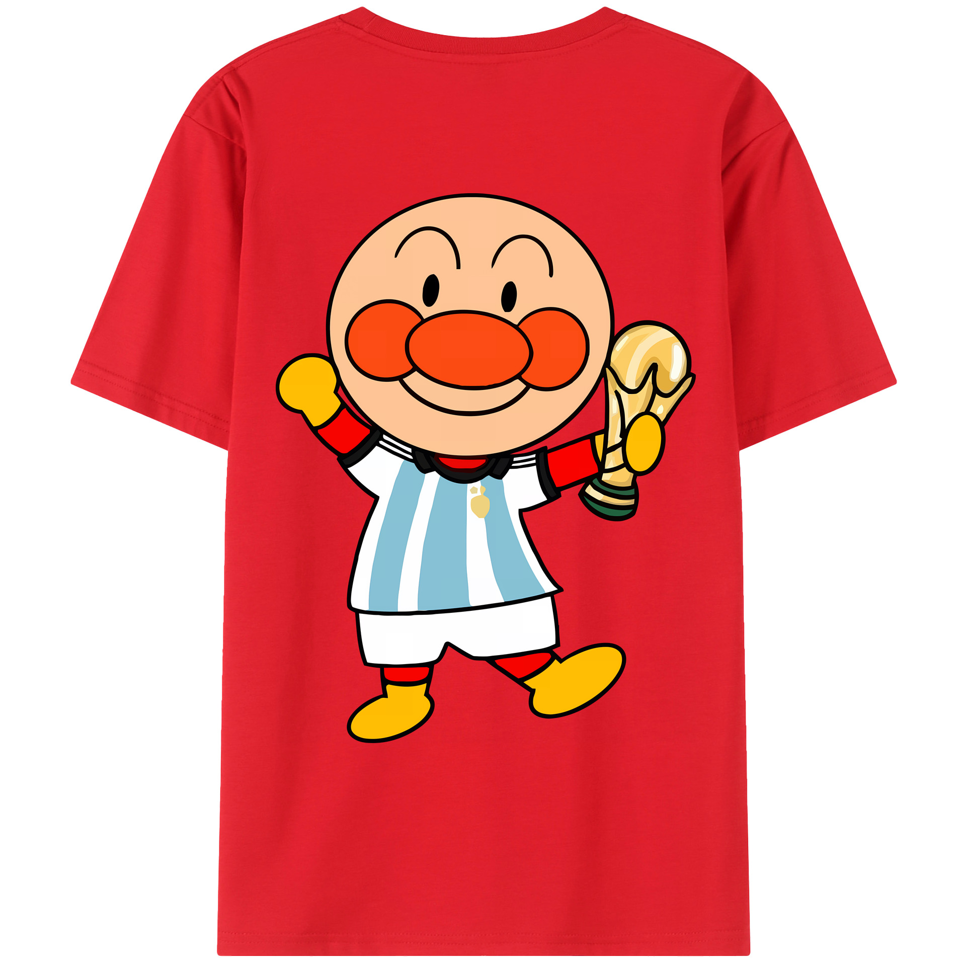 （画像用） アンパンマン Anpanman 綿100％ メンズ半袖Tシャツ（バックプリント） 通気性