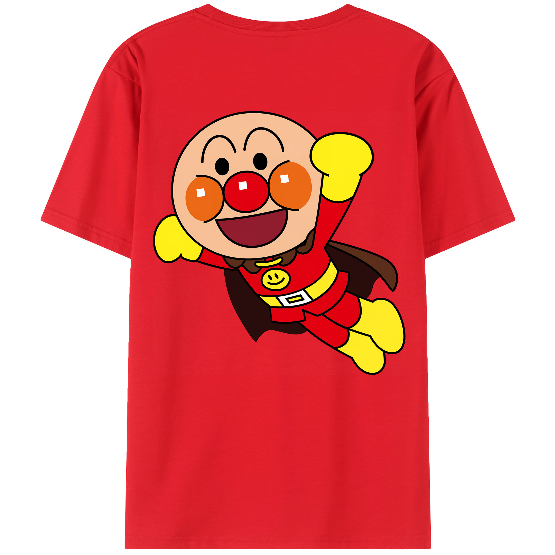 （画像用） アンパンマン Anpanman 綿100％ メンズ半袖Tシャツ（バックプリント） 通気性