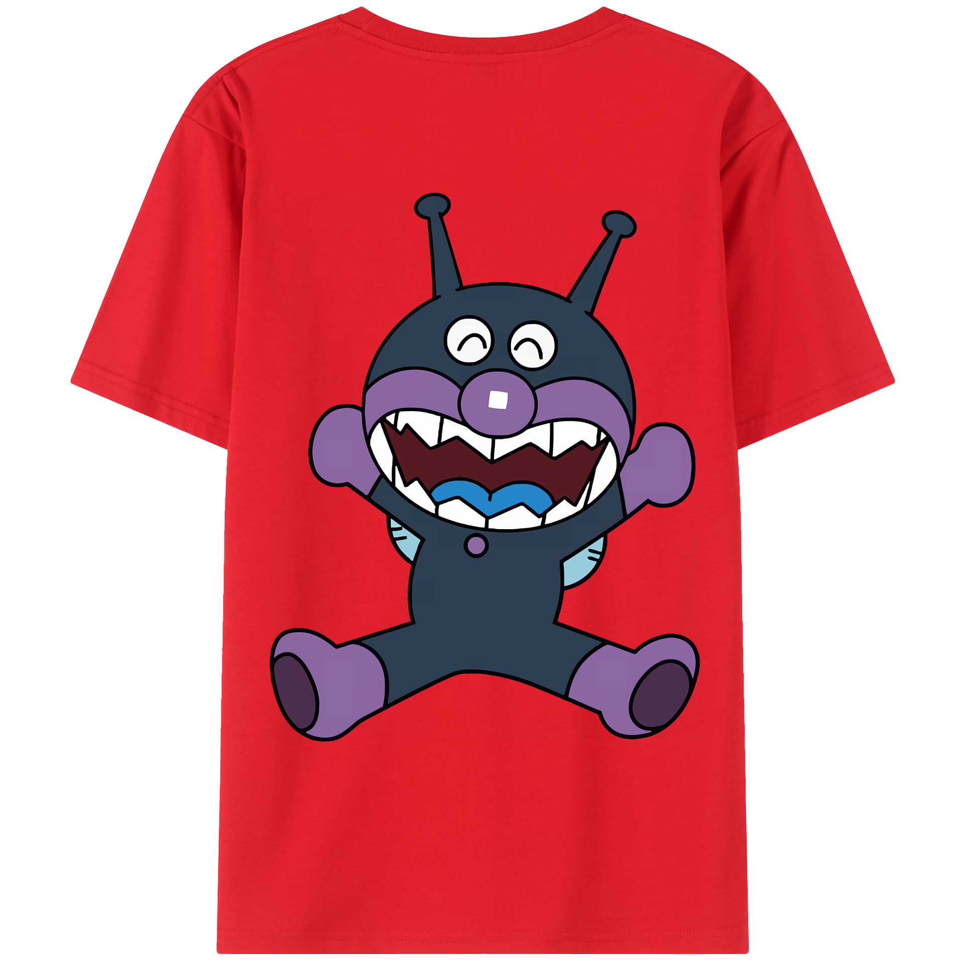 （画像用） アンパンマン Anpanman 綿100％ メンズ半袖Tシャツ（バックプリント） 通気性