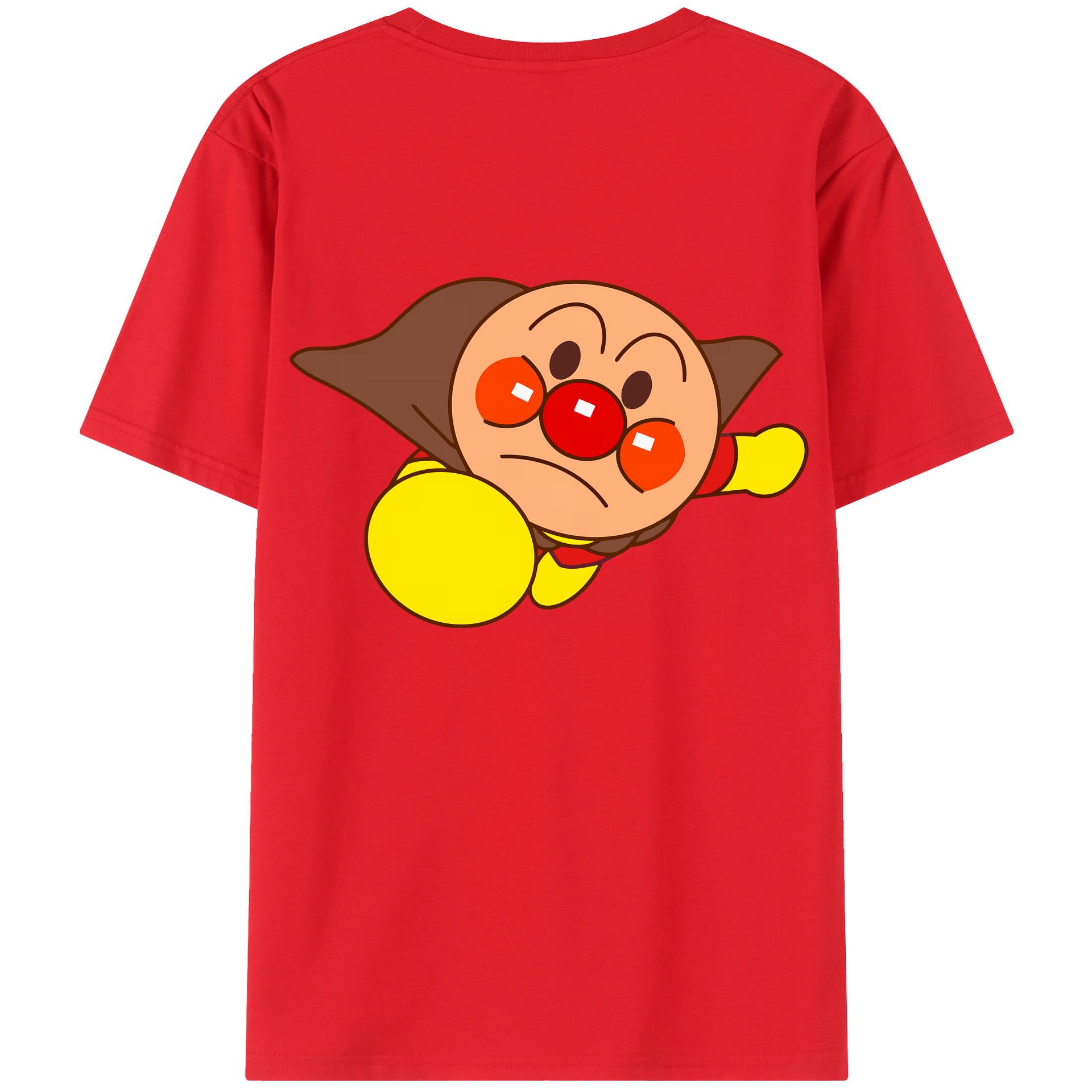 （画像用） アンパンマン Anpanman 綿100％ メンズ半袖Tシャツ（バックプリント） 通気性