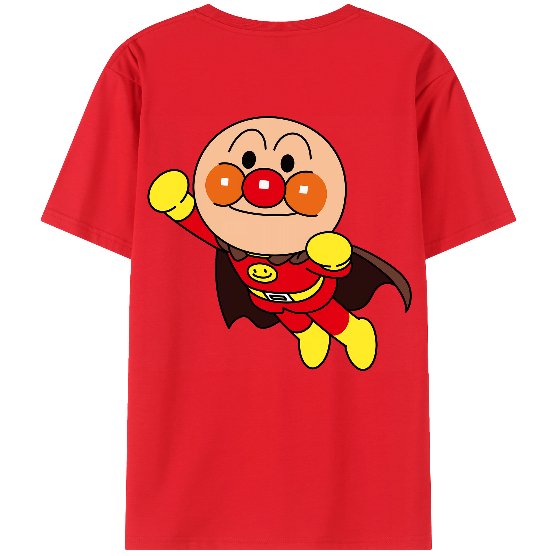 （画像用） アンパンマン Anpanman 綿100％ メンズ半袖Tシャツ（バックプリント） 通気性