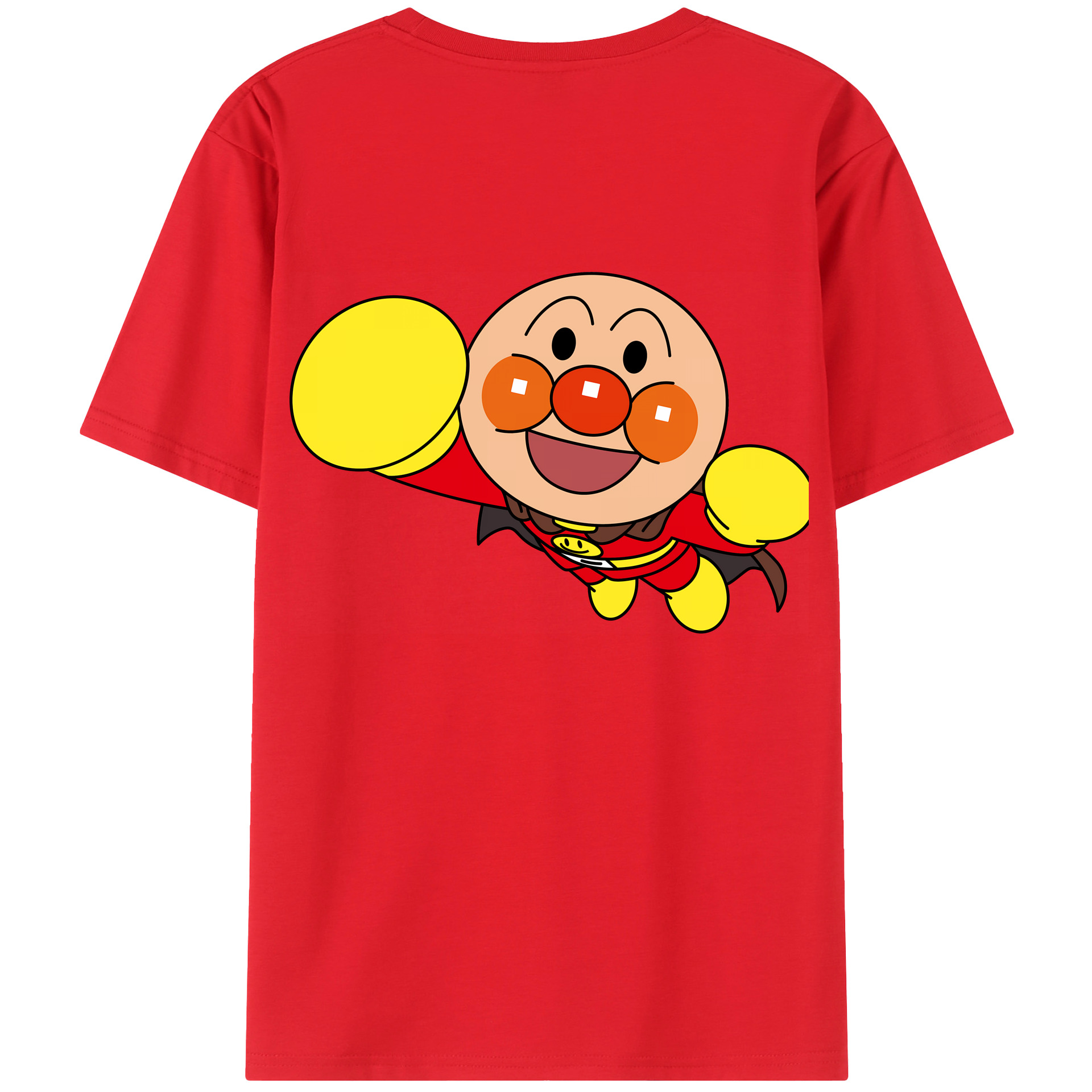 （画像用） アンパンマン Anpanman 綿100％ メンズ半袖Tシャツ（バックプリント） 通気性