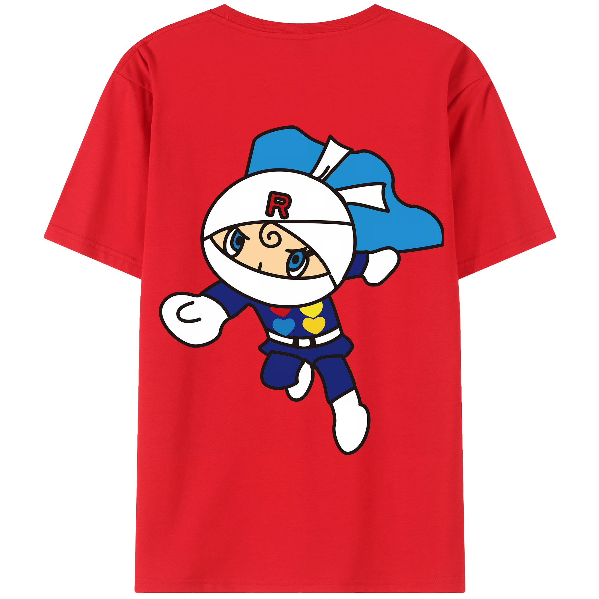 （画像用） アンパンマン Anpanman 綿100％ メンズ半袖Tシャツ（バックプリント） 通気性