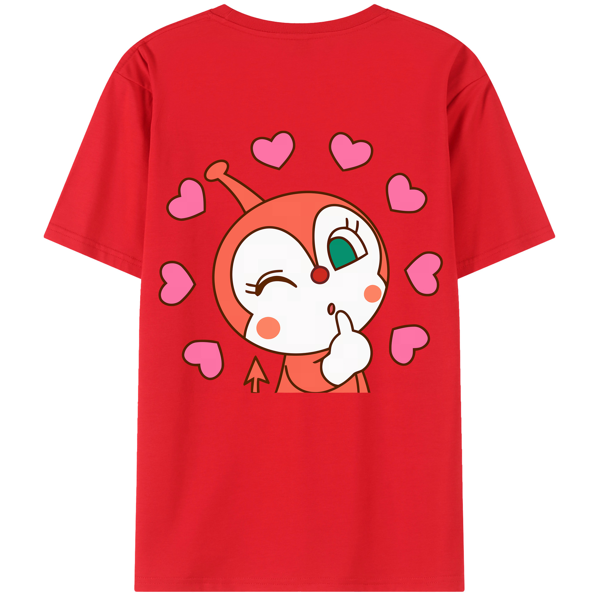 （画像用） アンパンマン Anpanman 綿100％ メンズ半袖Tシャツ（バックプリント） 通気性