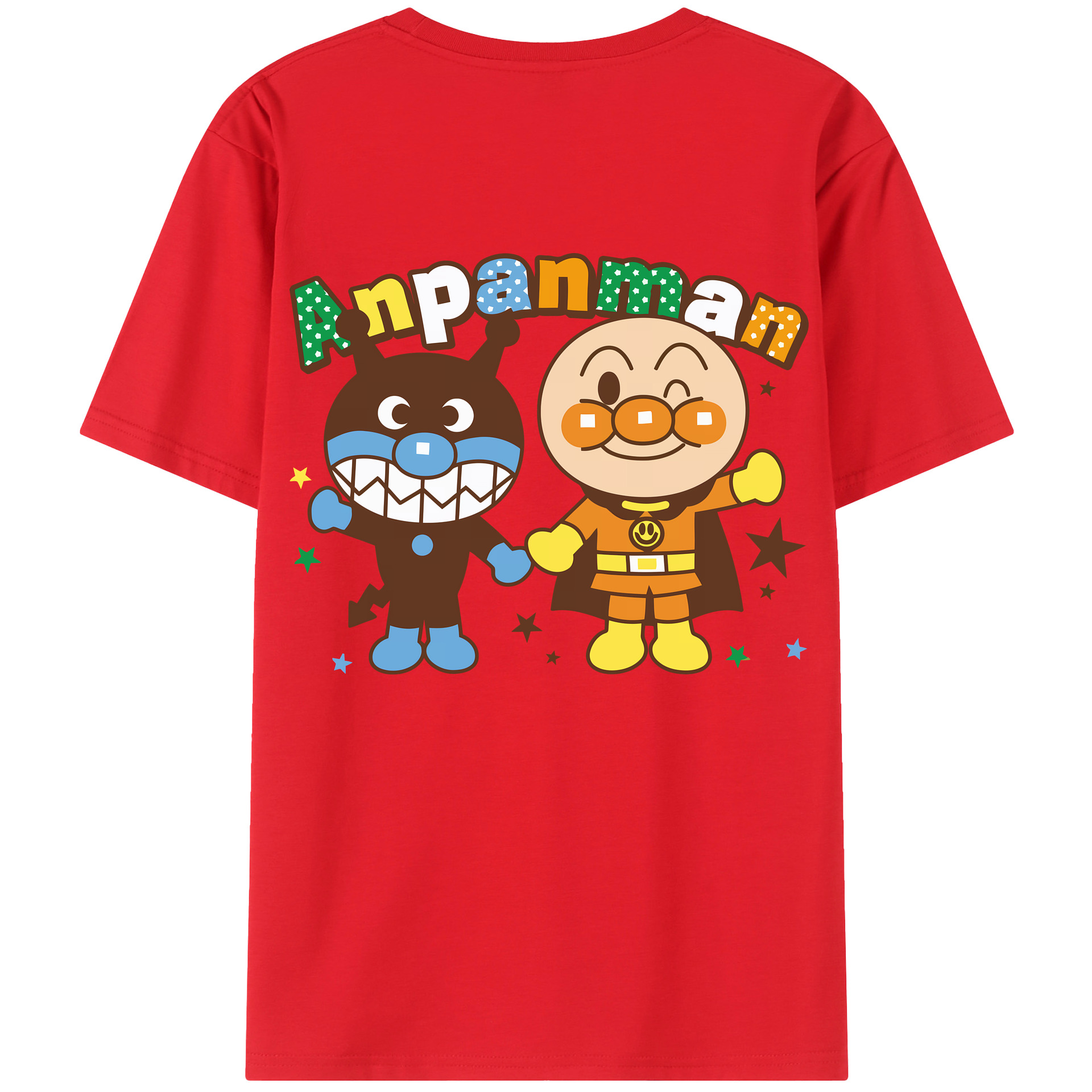 （画像用） アンパンマン Anpanman 綿100％ メンズ半袖Tシャツ（バックプリント） 通気性