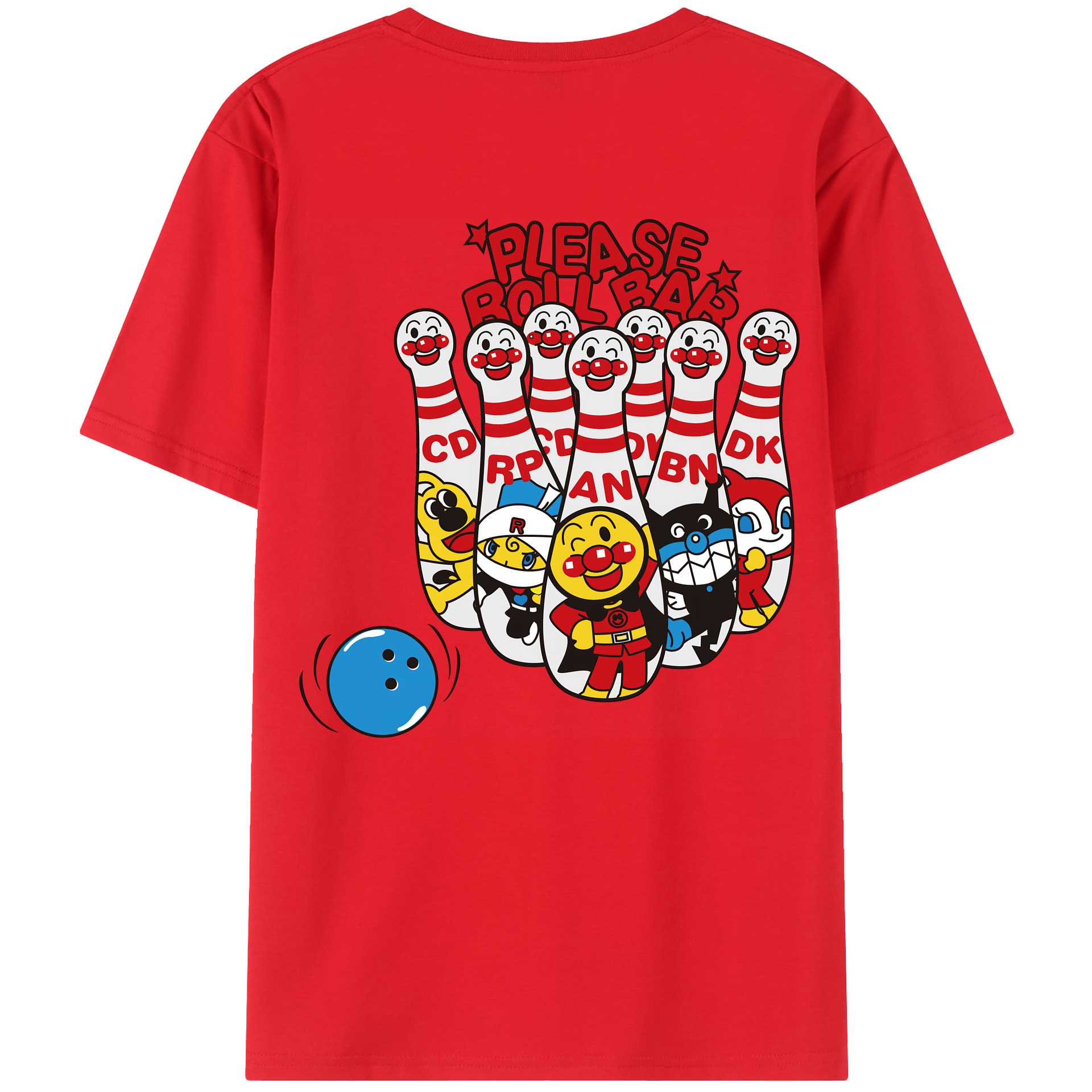 （画像用） アンパンマン Anpanman 綿100％ メンズ半袖Tシャツ（バックプリント） 通気性