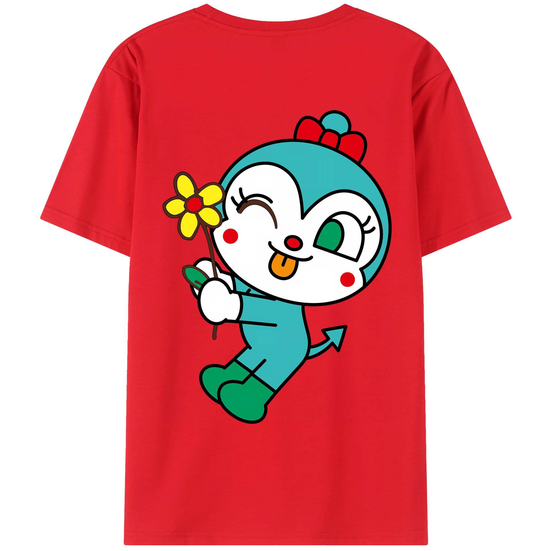 （画像用） アンパンマン Anpanman 綿100％ メンズ半袖Tシャツ（バックプリント） 通気性