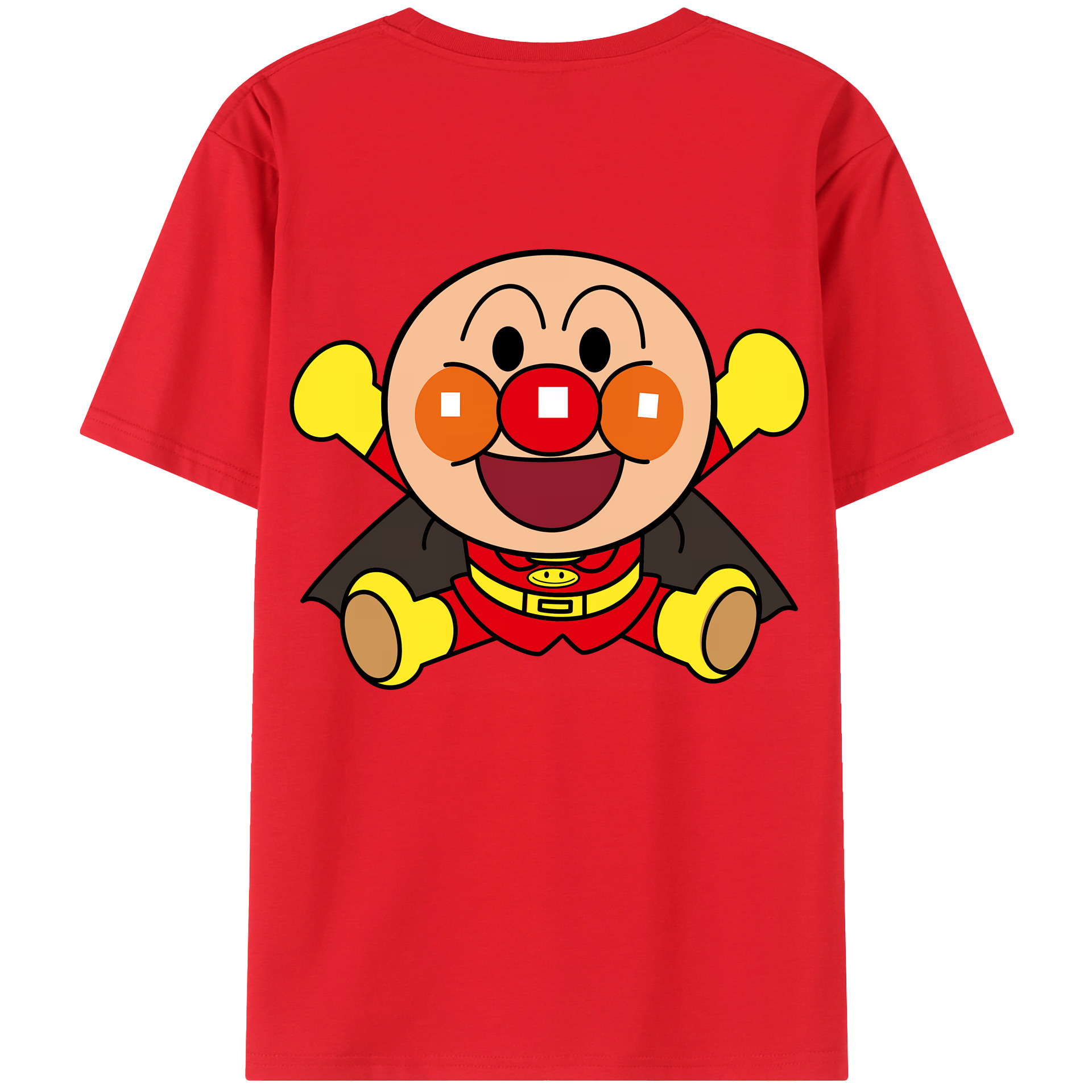 （画像用） アンパンマン Anpanman 綿100％ メンズ半袖Tシャツ（バックプリント） 通気性