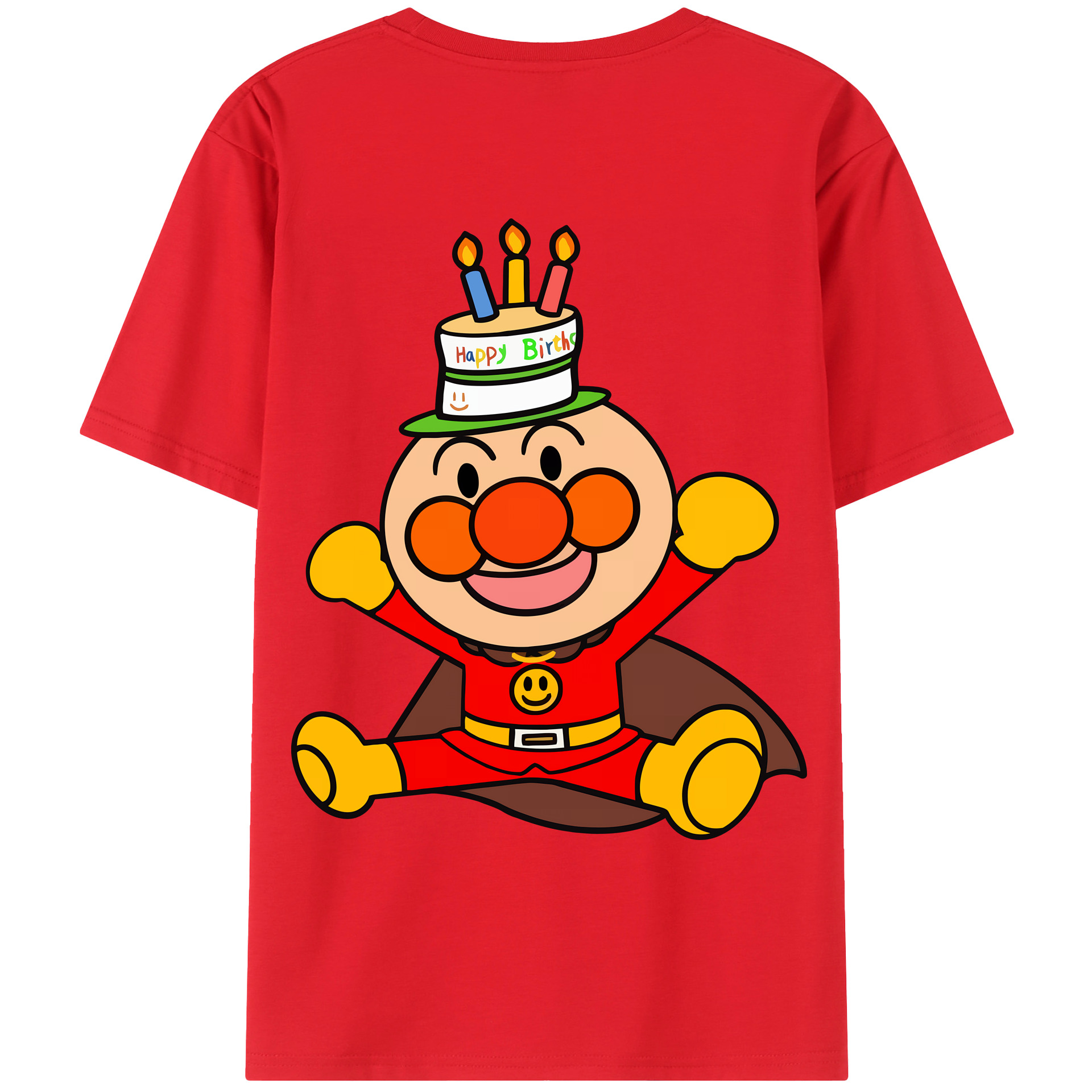 （画像用） アンパンマン Anpanman 綿100％ メンズ半袖Tシャツ（バックプリント） 通気性