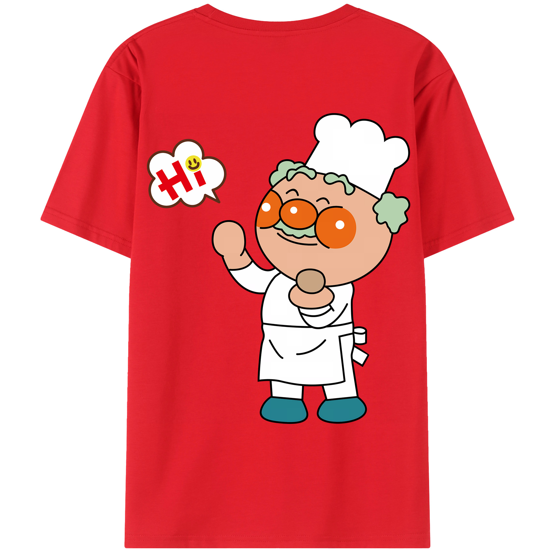 （画像用） アンパンマン Anpanman 綿100％ メンズ半袖Tシャツ（バックプリント） 通気性