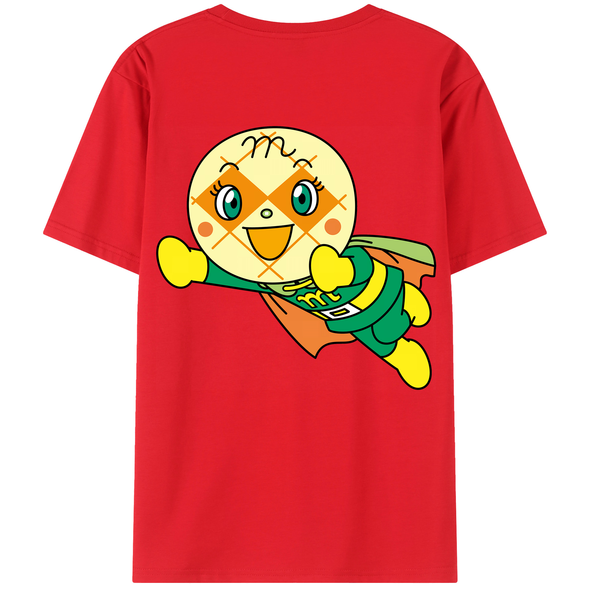 （画像用） アンパンマン Anpanman 綿100％ メンズ半袖Tシャツ（バックプリント） 通気性