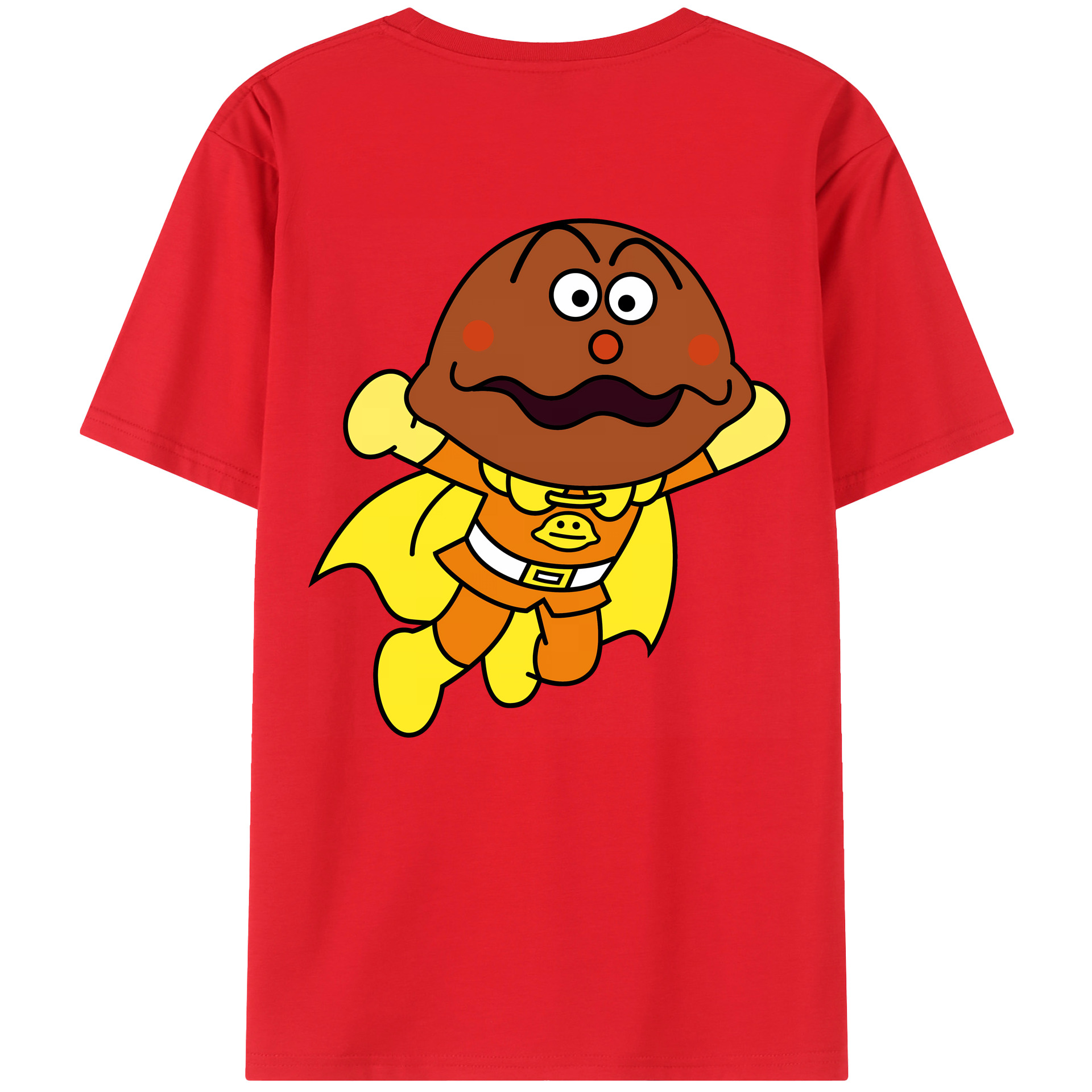 （画像用） アンパンマン Anpanman 綿100％ メンズ半袖Tシャツ（バックプリント） 通気性