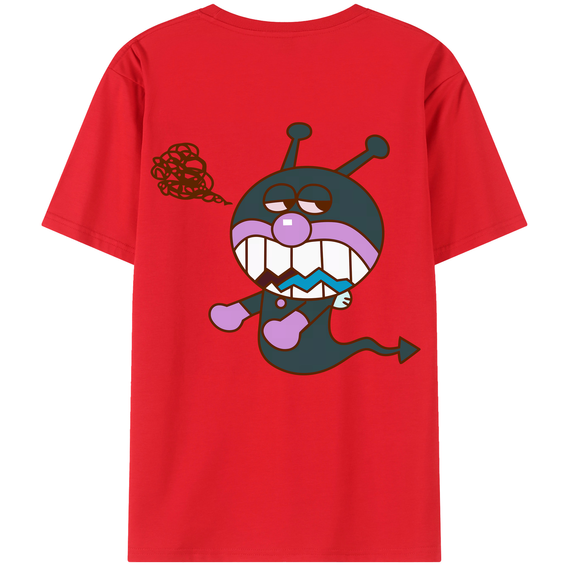 （画像用） アンパンマン Anpanman 綿100％ メンズ半袖Tシャツ（バックプリント） 通気性