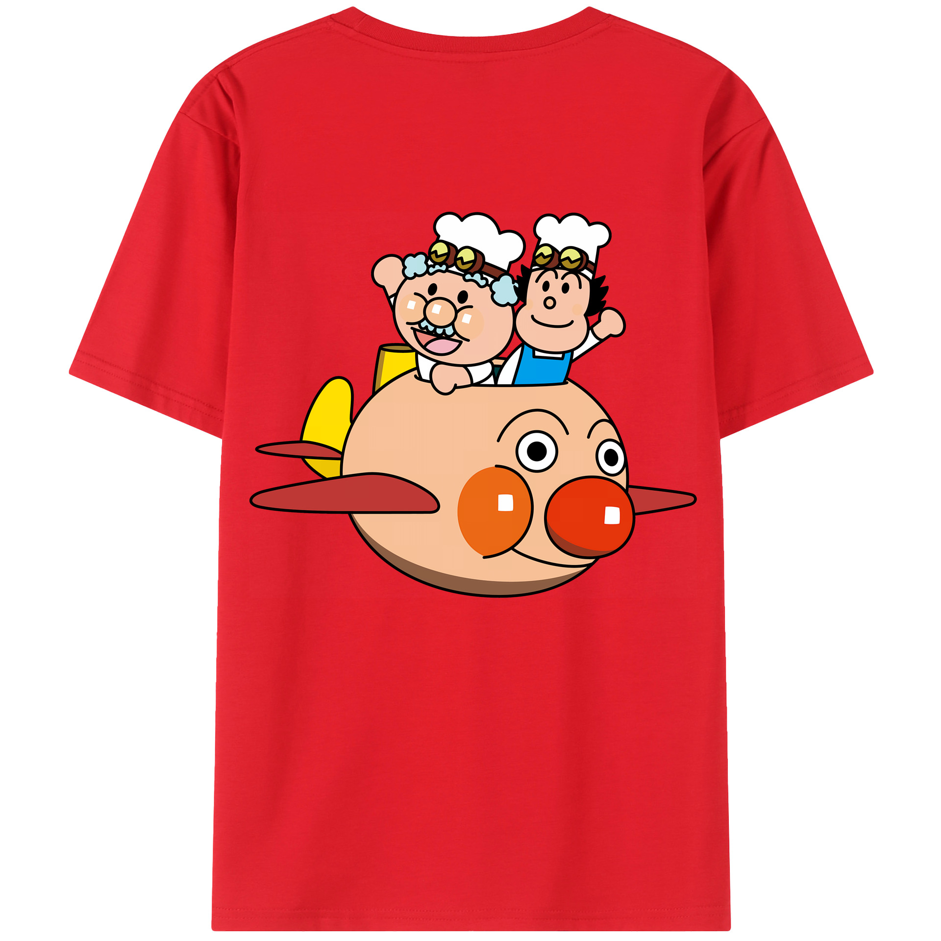（画像用） アンパンマン Anpanman 綿100％ メンズ半袖Tシャツ（バックプリント） 通気性