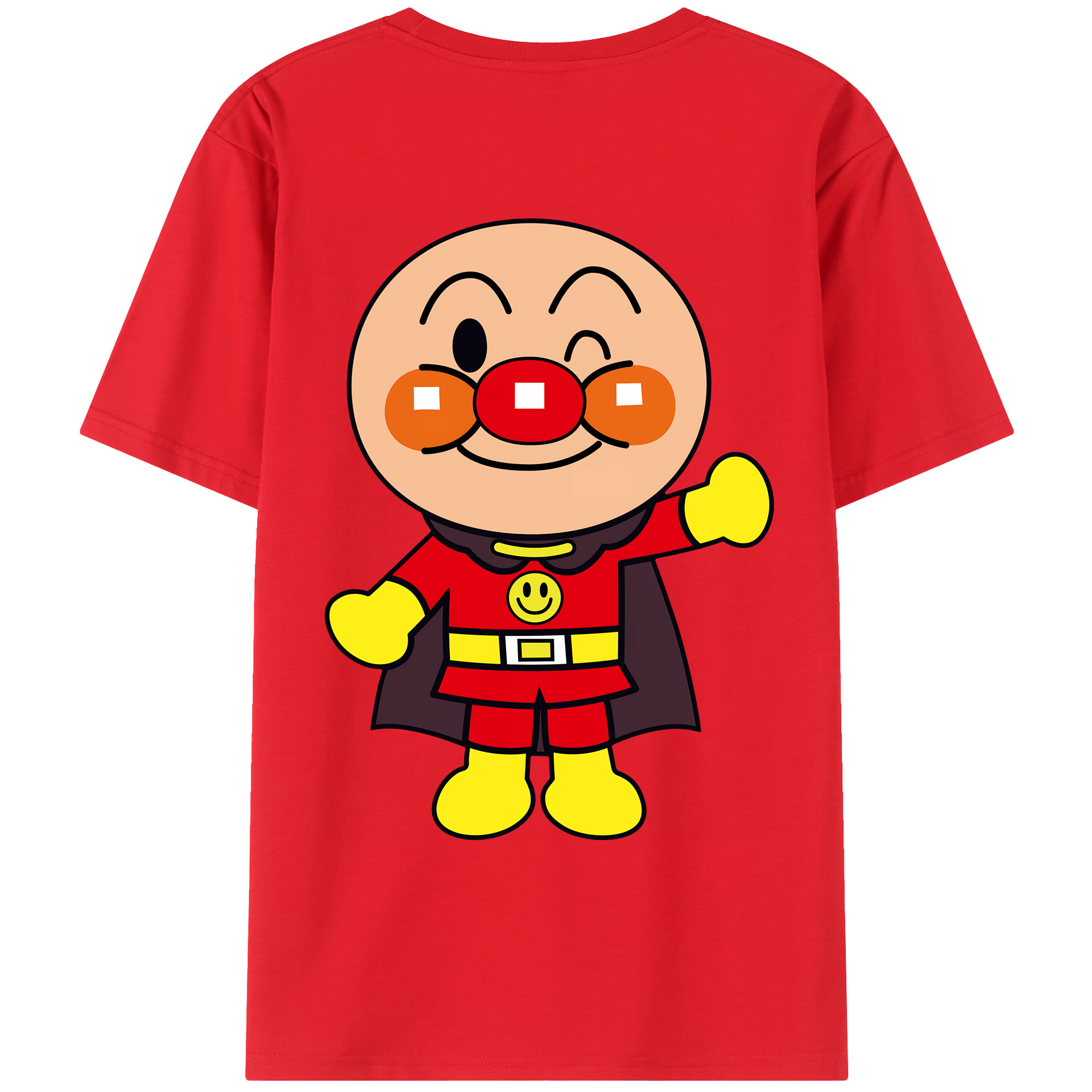 （画像用） アンパンマン Anpanman 綿100％ メンズ半袖Tシャツ（バックプリント） 通気性