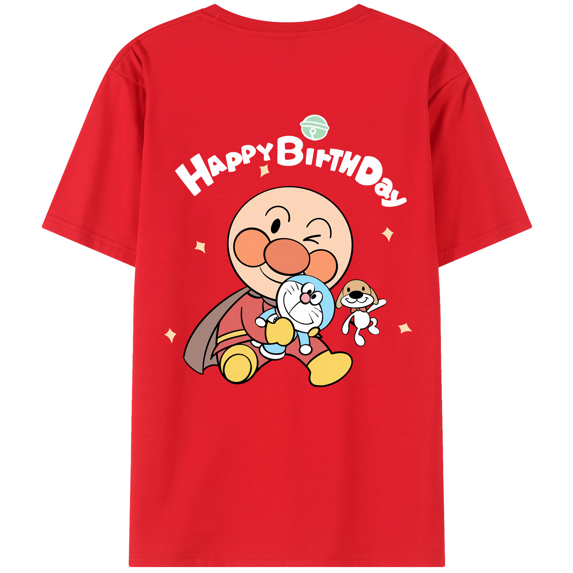 （画像用） アンパンマン Anpanman 綿100％ メンズ半袖Tシャツ（バックプリント） 通気性