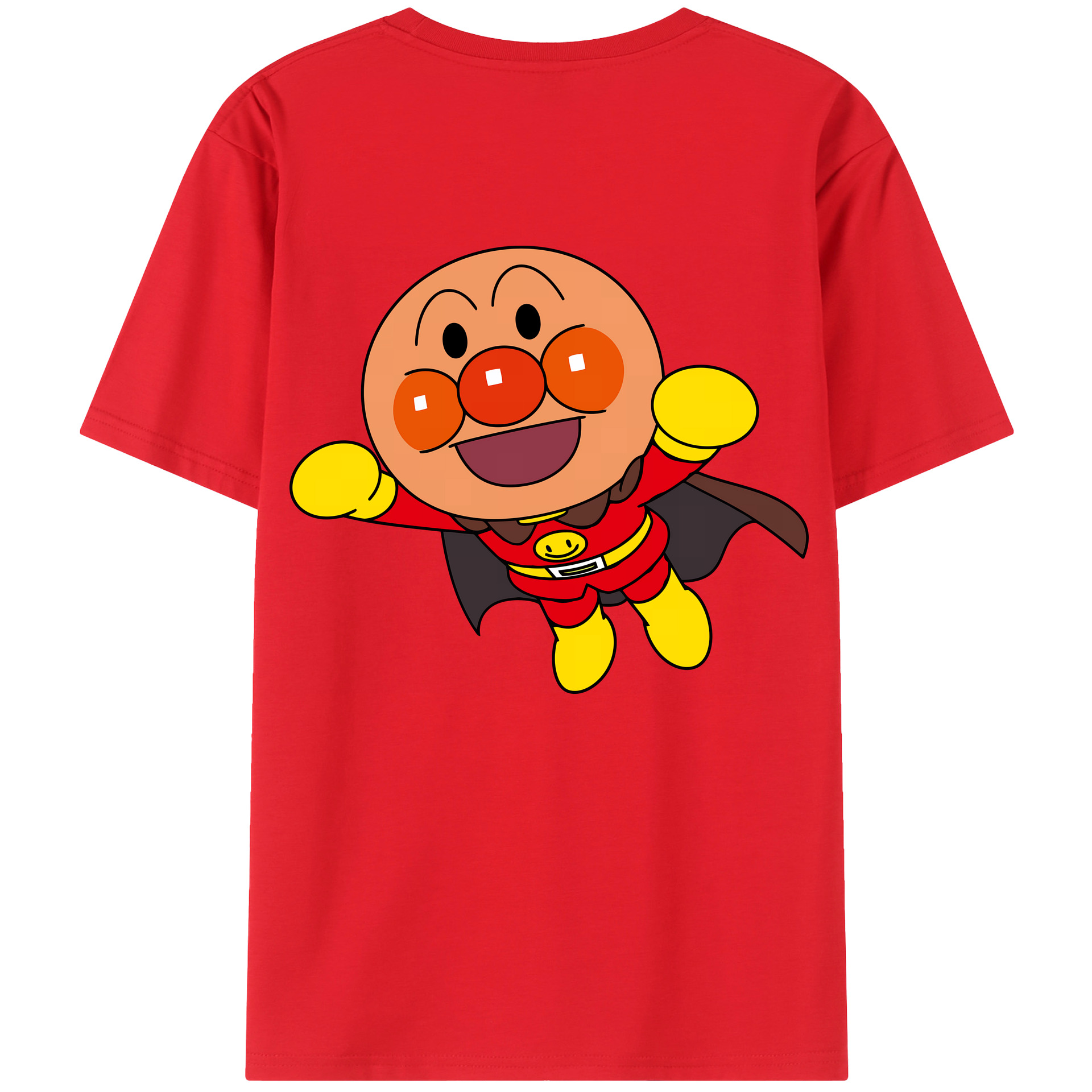 （画像用） アンパンマン Anpanman 綿100％ メンズ半袖Tシャツ（バックプリント） 通気性