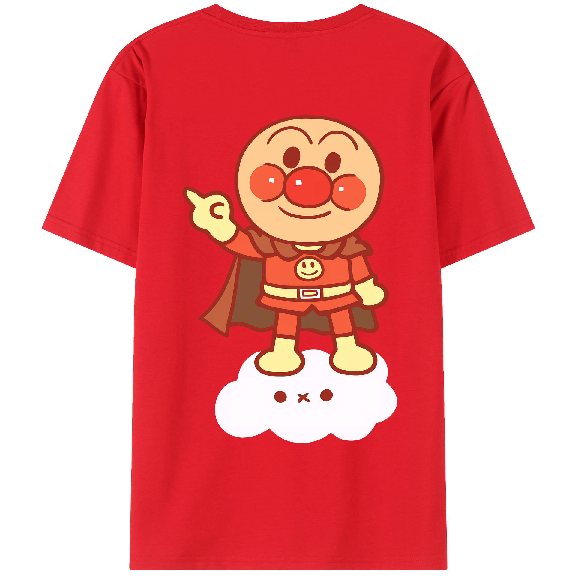 （画像用） アンパンマン Anpanman 綿100％ メンズ半袖Tシャツ（バックプリント） 通気性