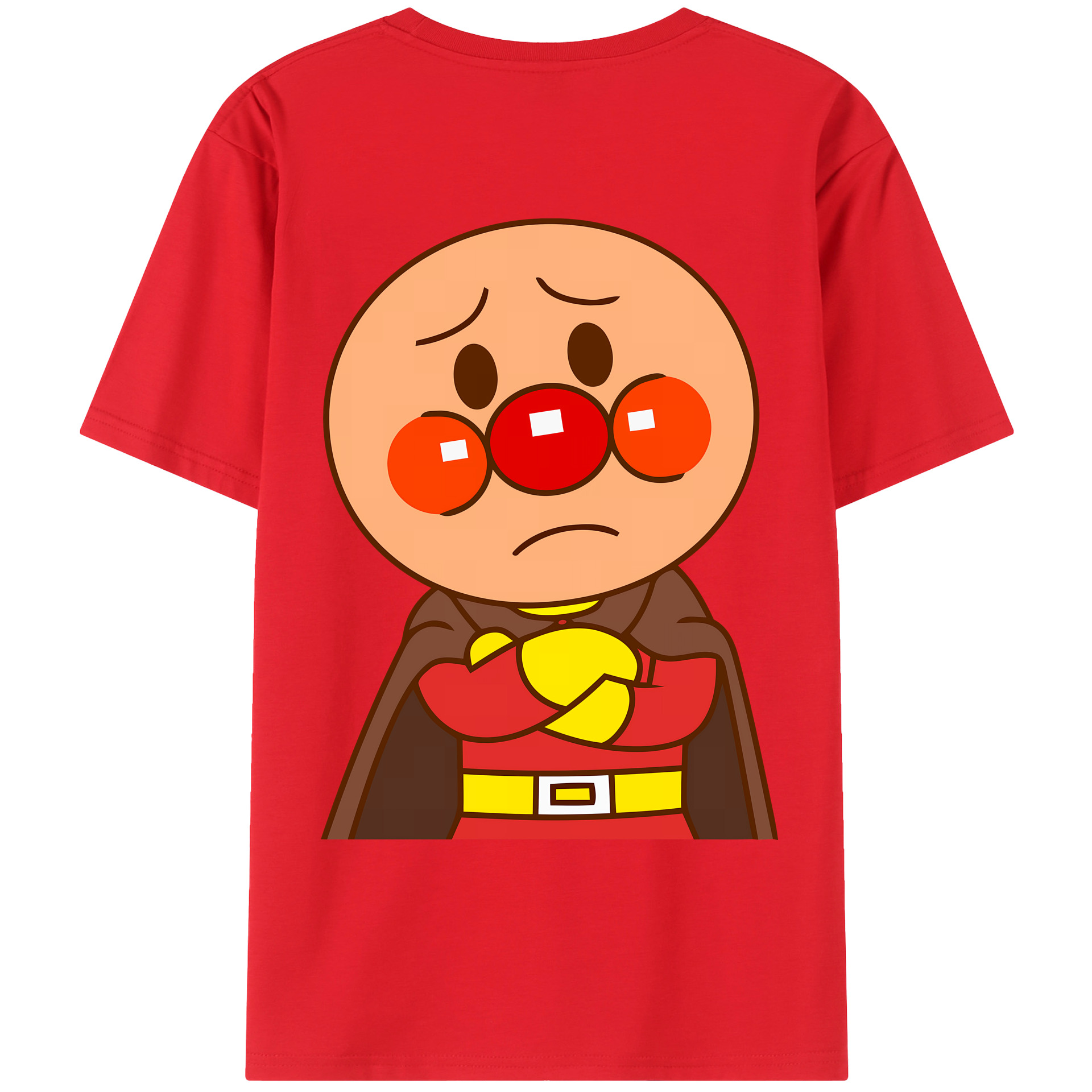 （画像用） アンパンマン Anpanman 綿100％ メンズ半袖Tシャツ（バックプリント） 通気性
