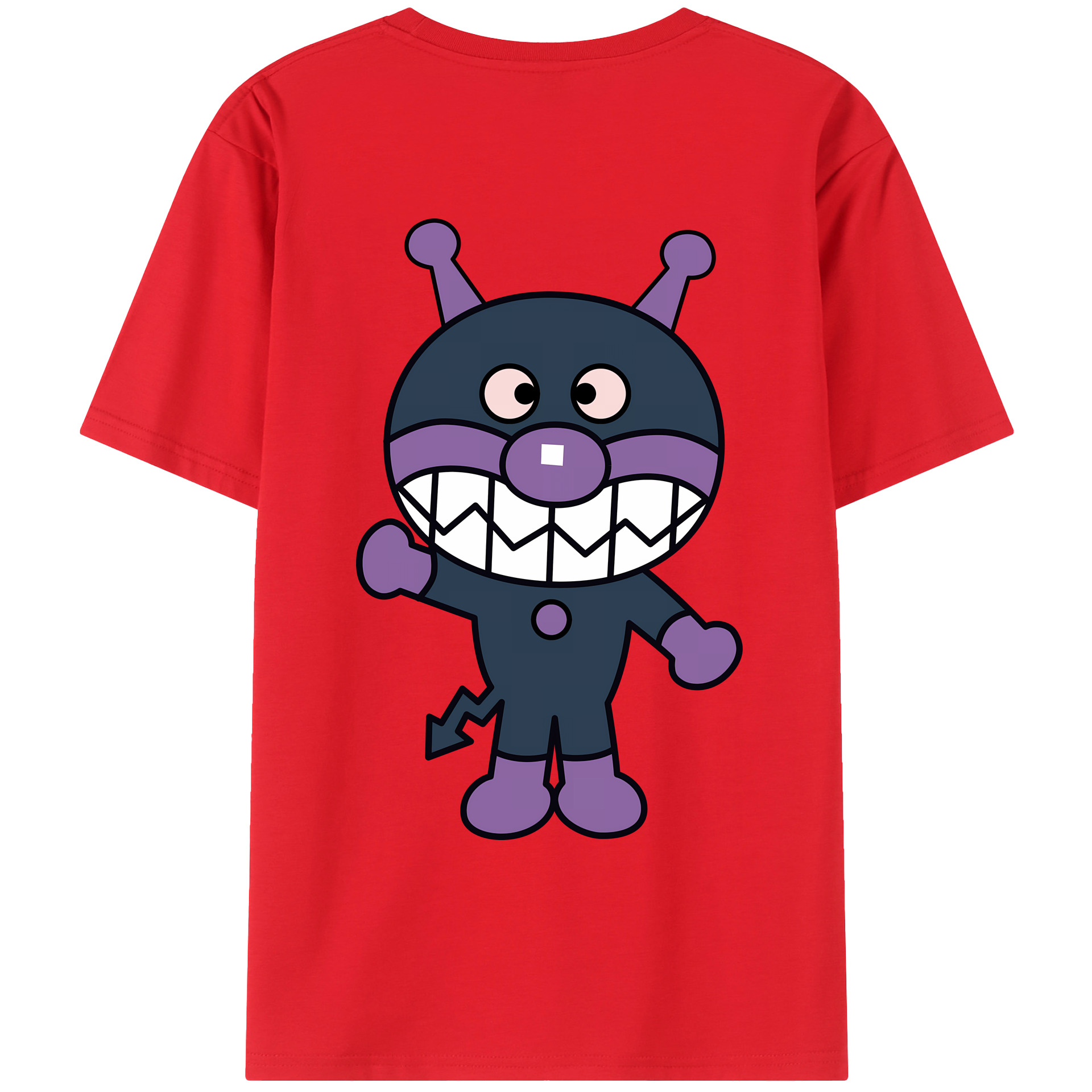 （画像用） アンパンマン Anpanman 綿100％ メンズ半袖Tシャツ（バックプリント） 通気性