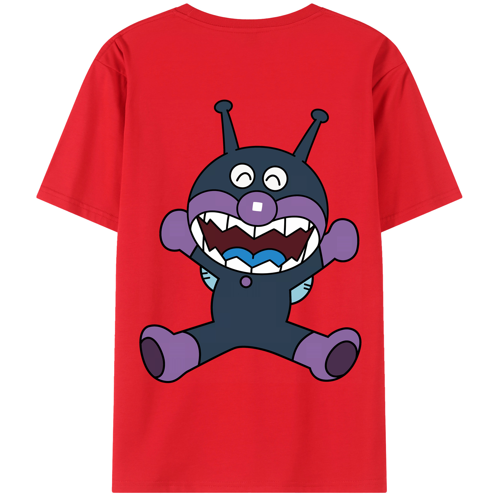 （画像用） アンパンマン Anpanman 綿100％ メンズ半袖Tシャツ（バックプリント） 通気性