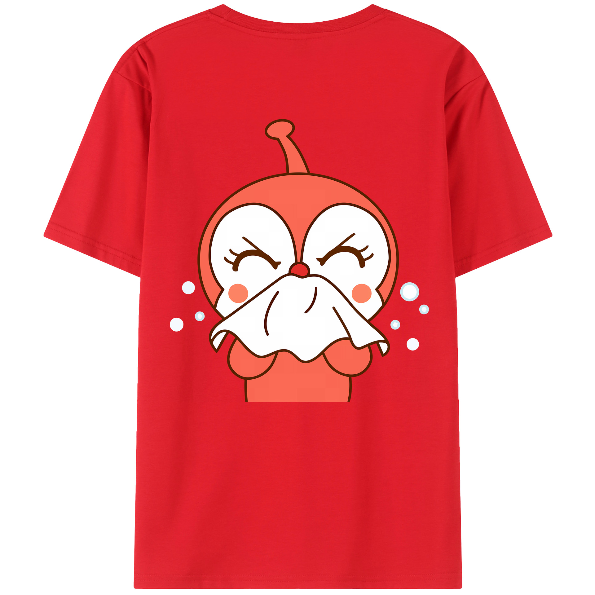 （画像用） アンパンマン Anpanman 綿100％ メンズ半袖Tシャツ（バックプリント） 通気性