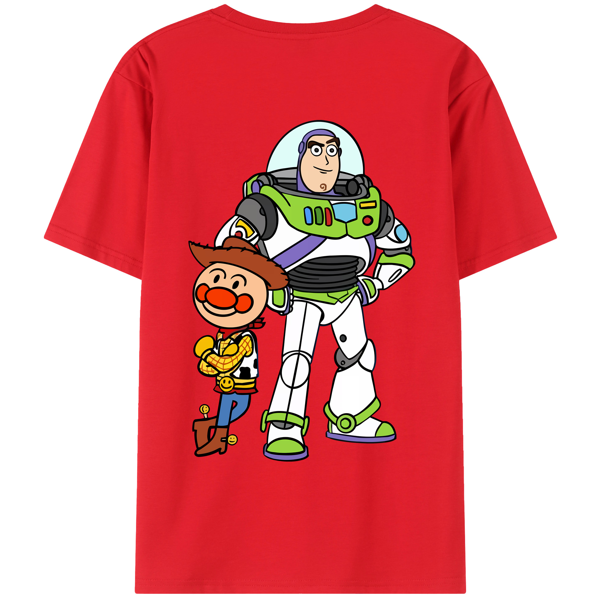 （画像用） アンパンマン Anpanman 綿100％ メンズ半袖Tシャツ（バックプリント） 通気性