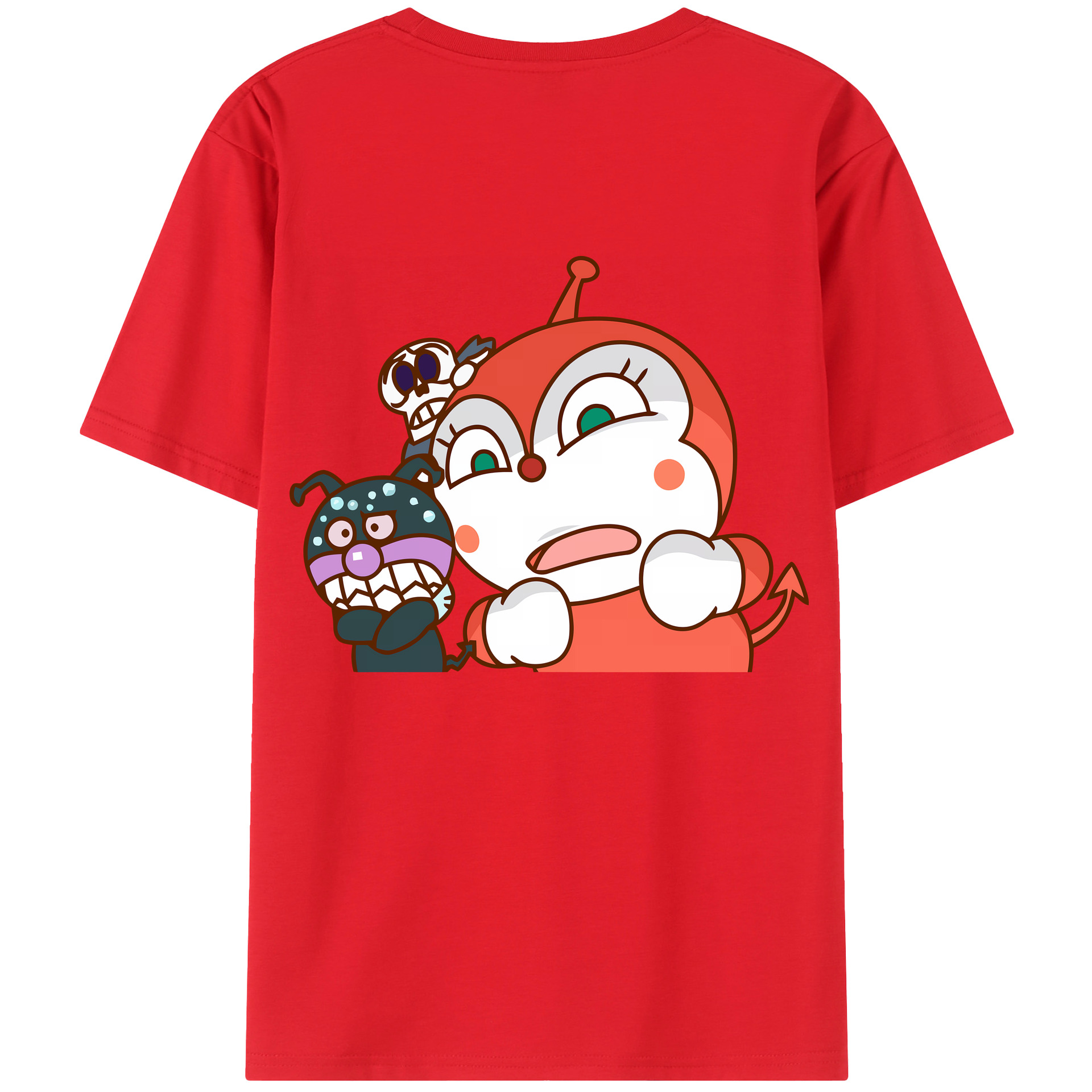 （画像用） アンパンマン Anpanman 綿100％ メンズ半袖Tシャツ（バックプリント） 通気性