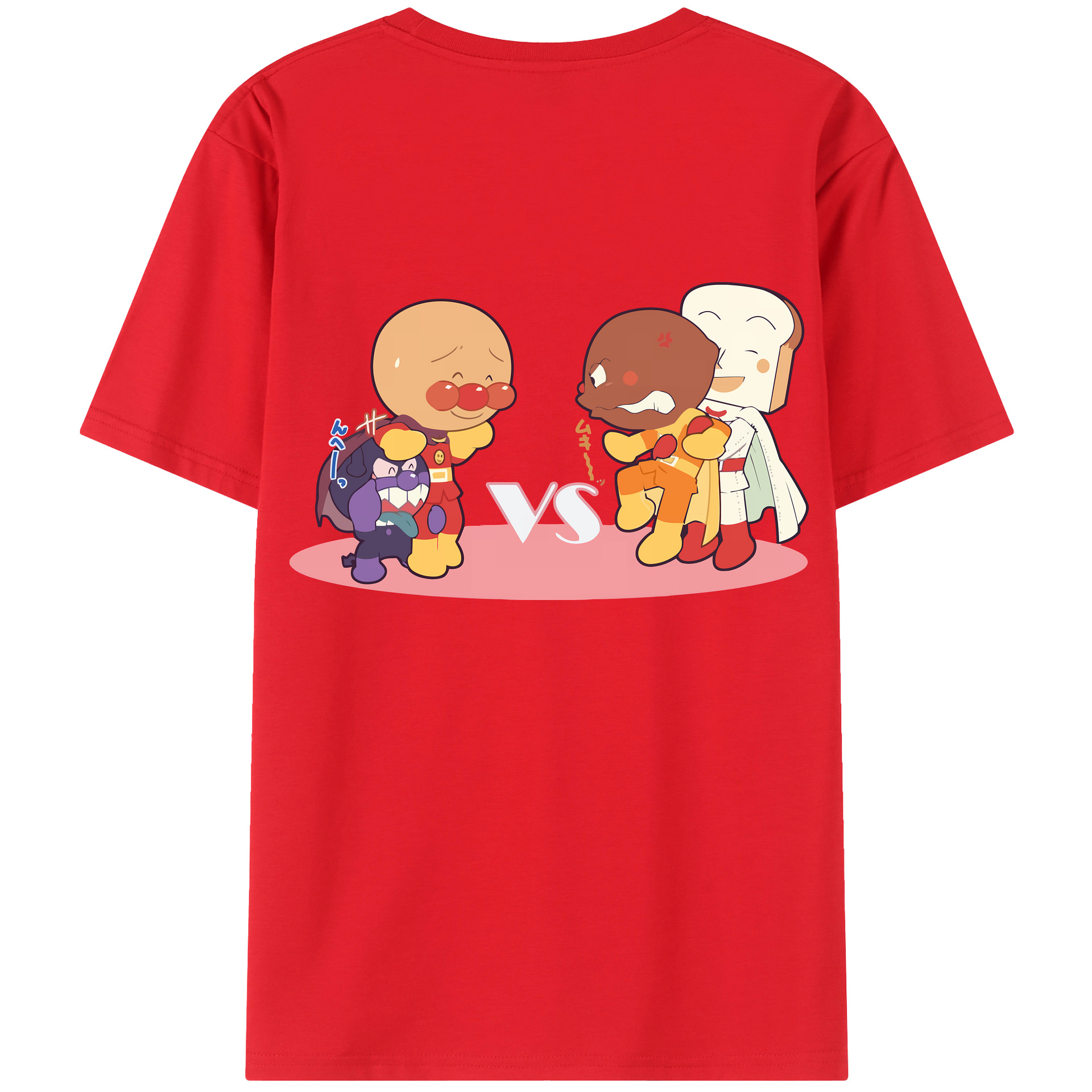 （画像用） アンパンマン Anpanman 綿100％ メンズ半袖Tシャツ（バックプリント） 通気性