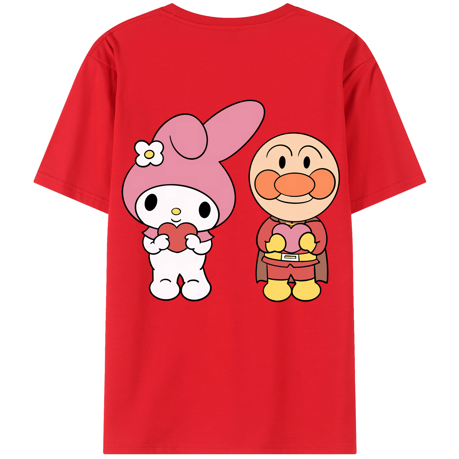 （画像用） アンパンマン Anpanman 綿100％ メンズ半袖Tシャツ（バックプリント） 通気性