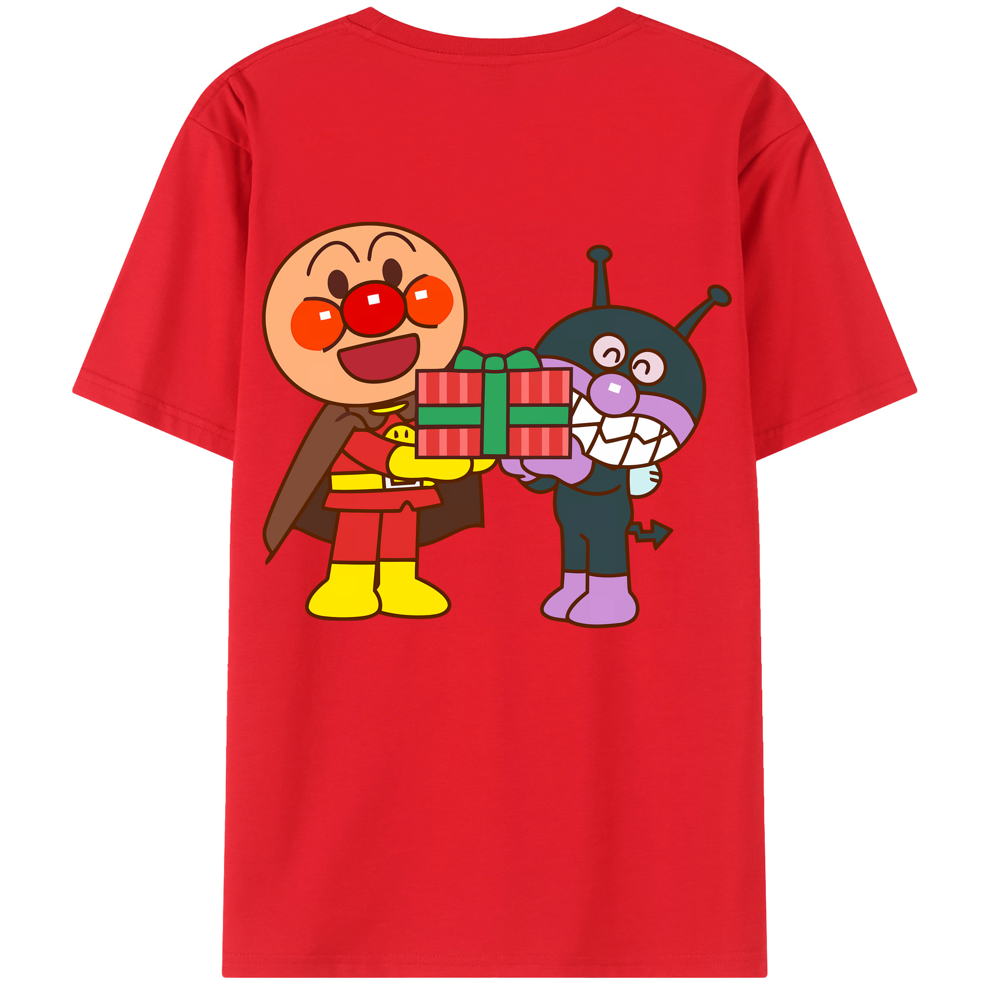 （画像用） アンパンマン Anpanman 綿100％ メンズ半袖Tシャツ（バックプリント） 通気性