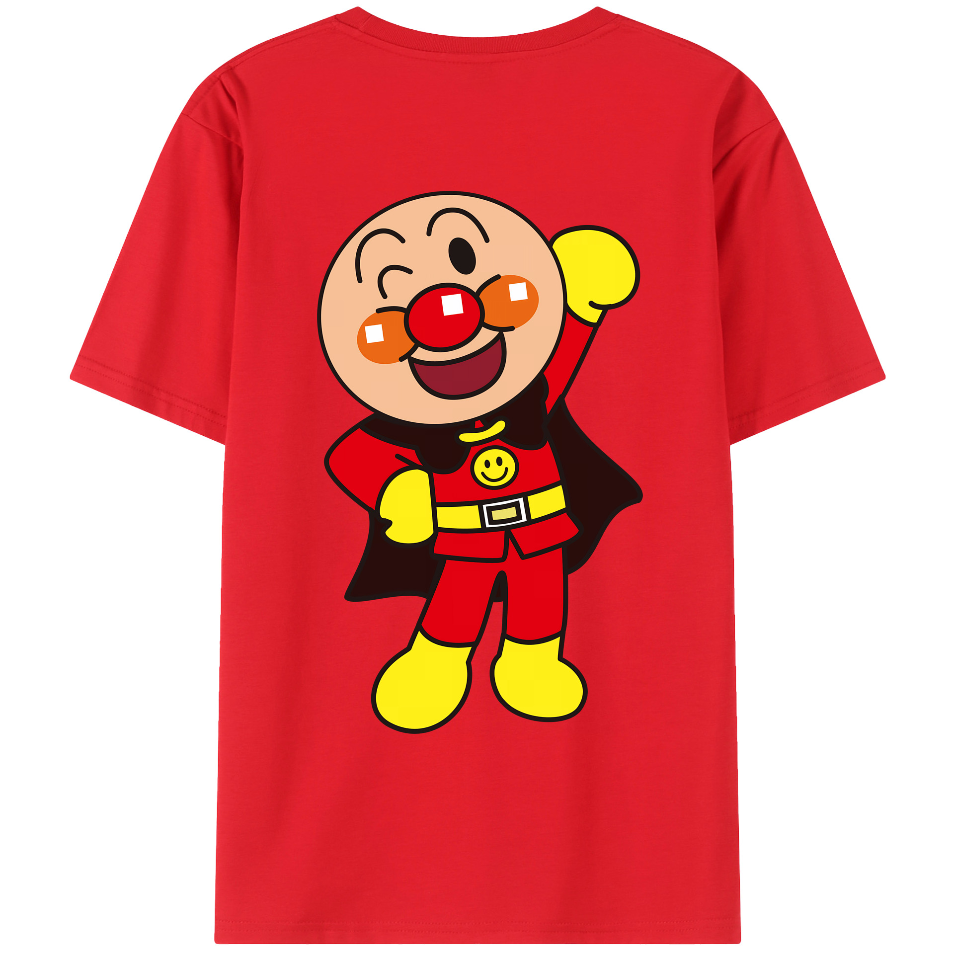 （画像用） アンパンマン Anpanman 綿100％ メンズ半袖Tシャツ（バックプリント） 通気性