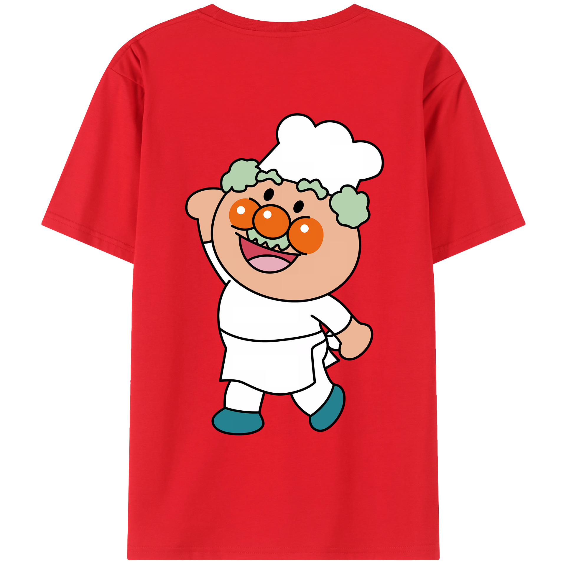 （画像用） アンパンマン Anpanman 綿100％ メンズ半袖Tシャツ（バックプリント） 通気性