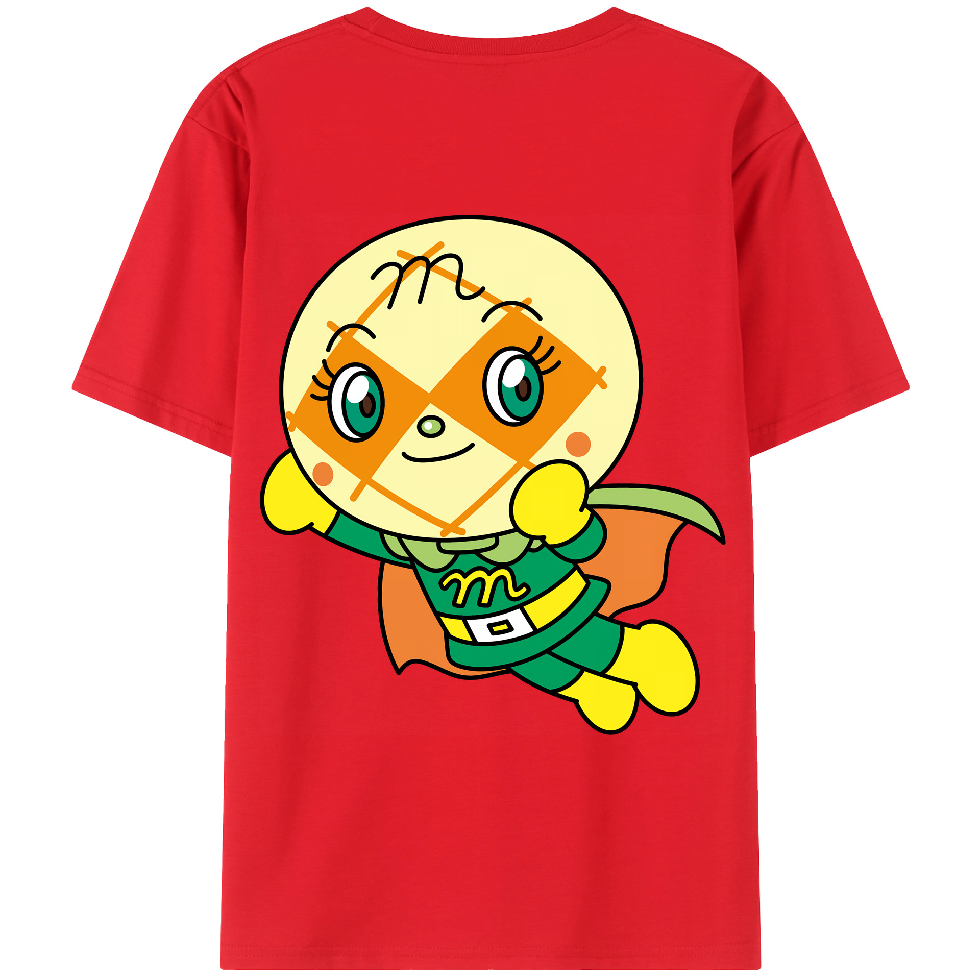 （画像用） アンパンマン Anpanman 綿100％ メンズ半袖Tシャツ（バックプリント） 通気性