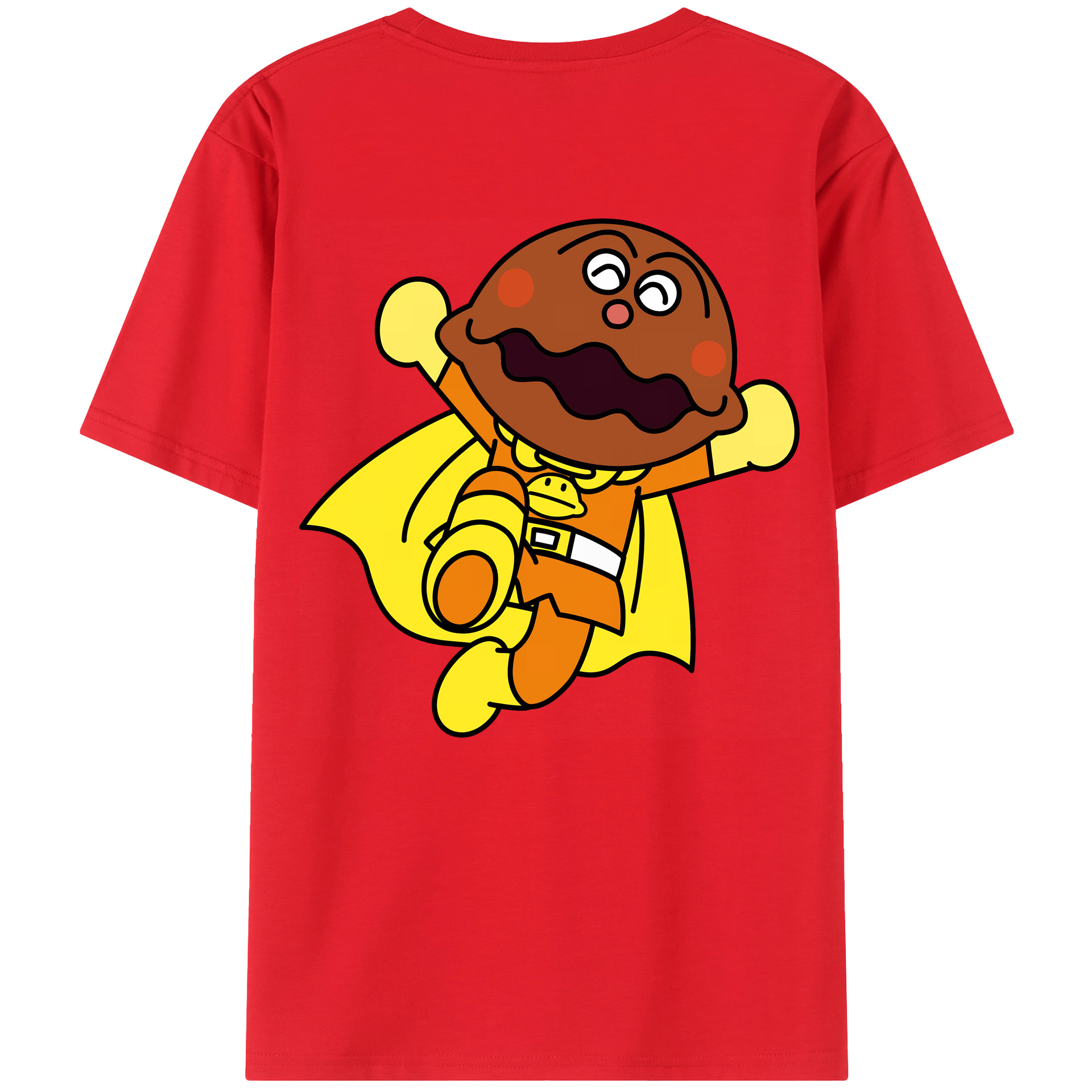 （画像用） アンパンマン Anpanman 綿100％ メンズ半袖Tシャツ（バックプリント） 通気性