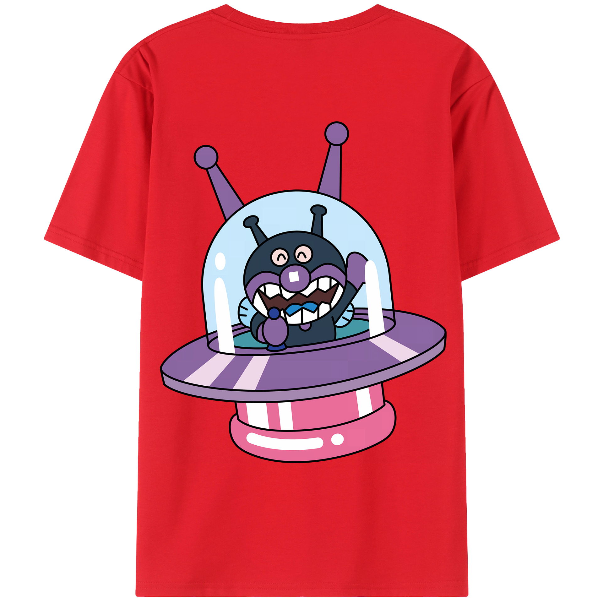 （画像用） アンパンマン Anpanman 綿100％ メンズ半袖Tシャツ（バックプリント） 通気性