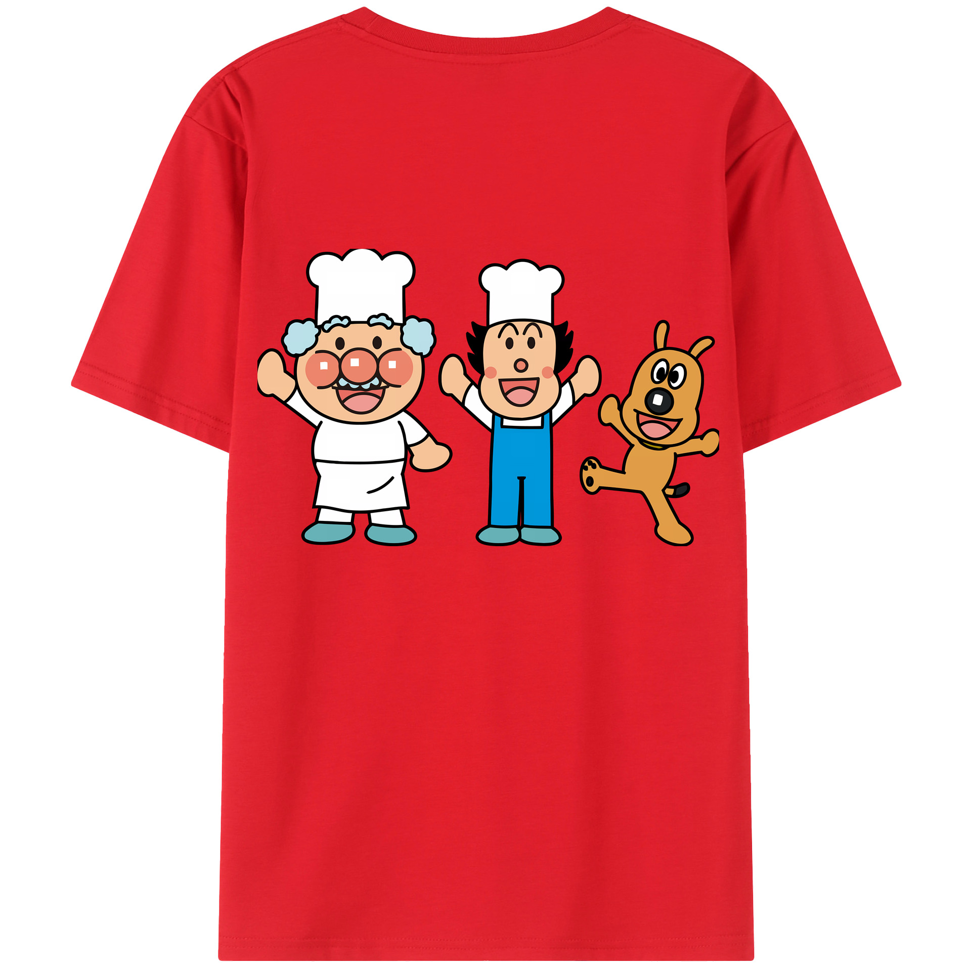 （画像用） アンパンマン Anpanman 綿100％ メンズ半袖Tシャツ（バックプリント） 通気性